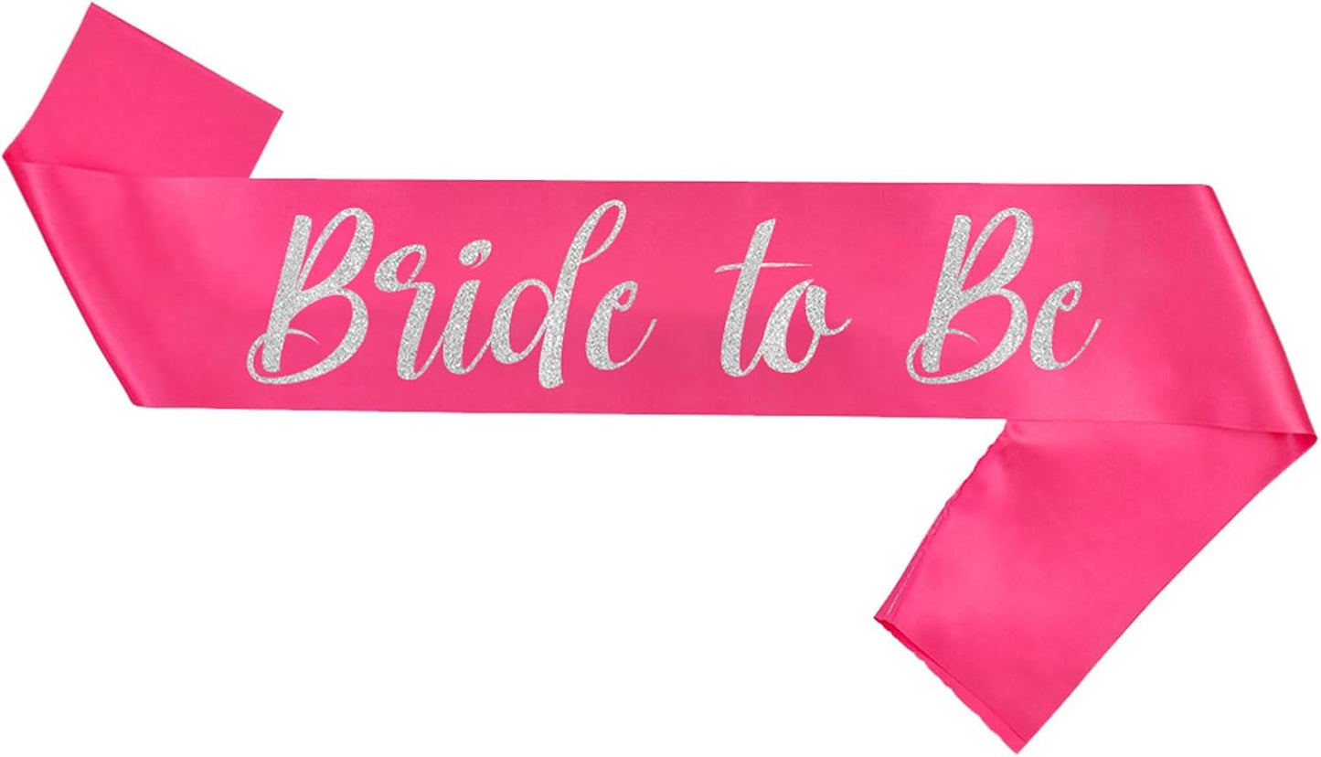 Bride to Be Sash Pink, Bride Sash Bachelorette Party Bridal Shower Sashes Bachelor Decorations Just Married Gift Engaged Decor Accessories,Pink