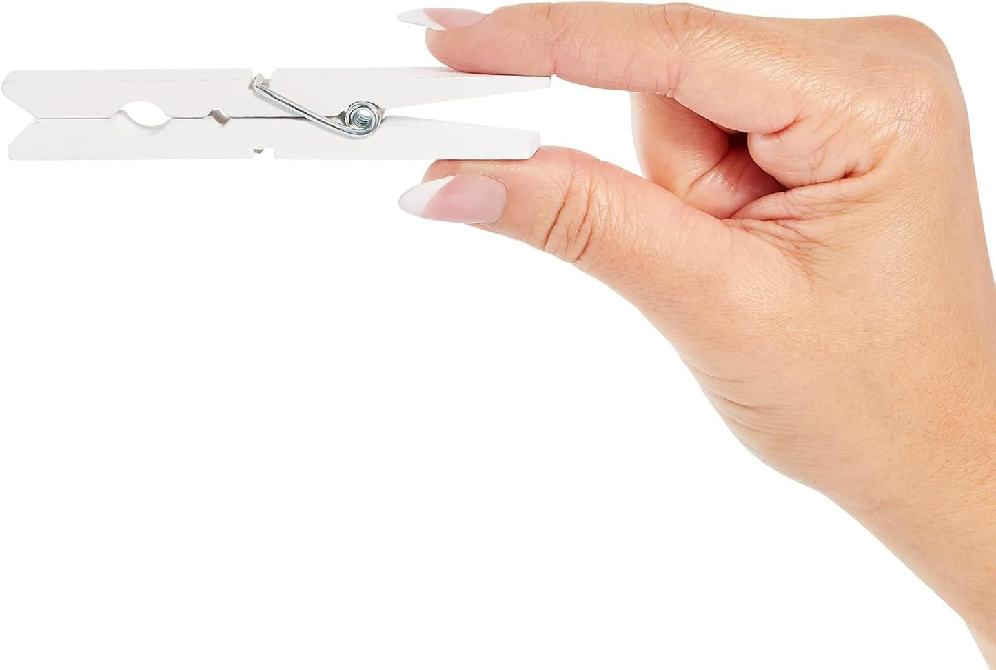 Juvale Wooden Clothespins - Outdoor Drying & Heavy-Duty Clothes Pins - White Clothespins for Home Decor & Photo Clips - Craft Projects & Wood Clips - Pack of 100, White, 4 in