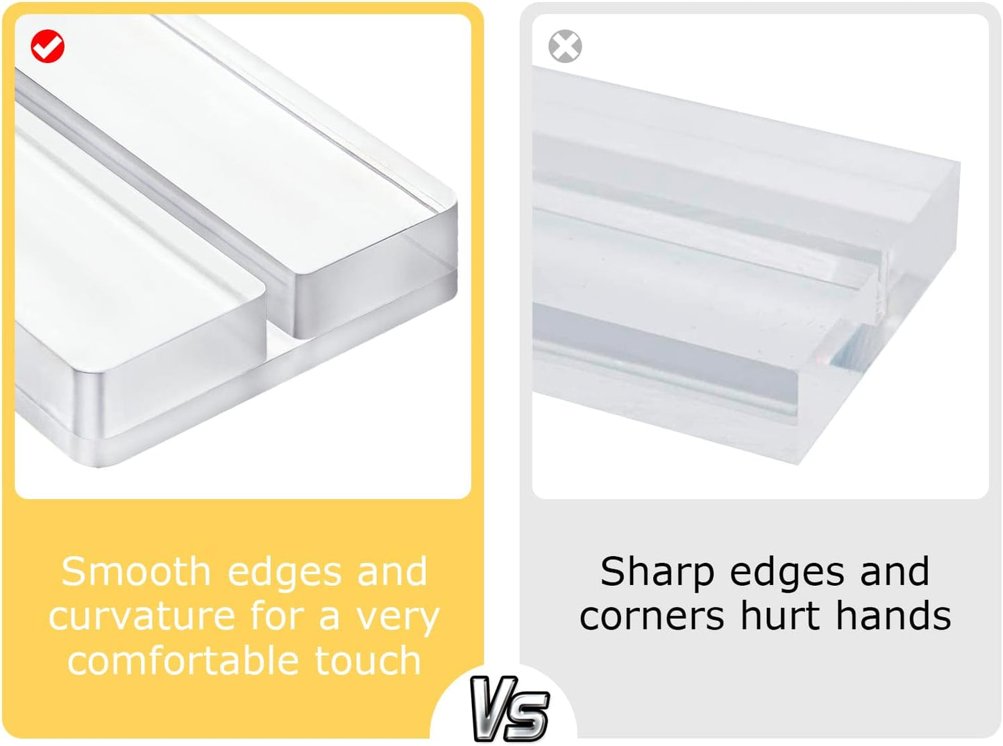 Acrylic Sign Holders, 20 PCS Clear Place Card Holders with Card Slot, Table Numbers Display Stands, for Wedding/Menu/Meeting/Table Numbers