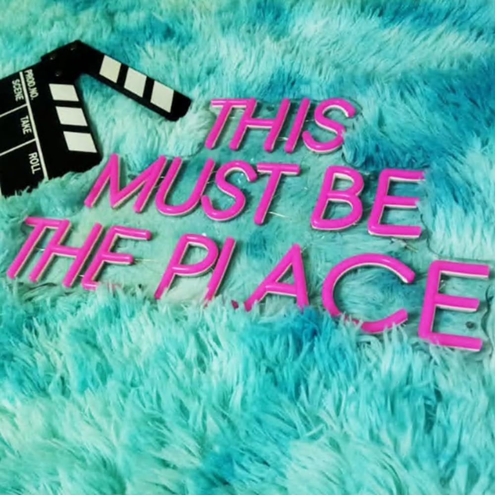 This Must Be The Place Neon Sign,Party Sign, Neon Sign Art, PersonalizedGifts For Children Son Daughter Size:20x 11.9inches