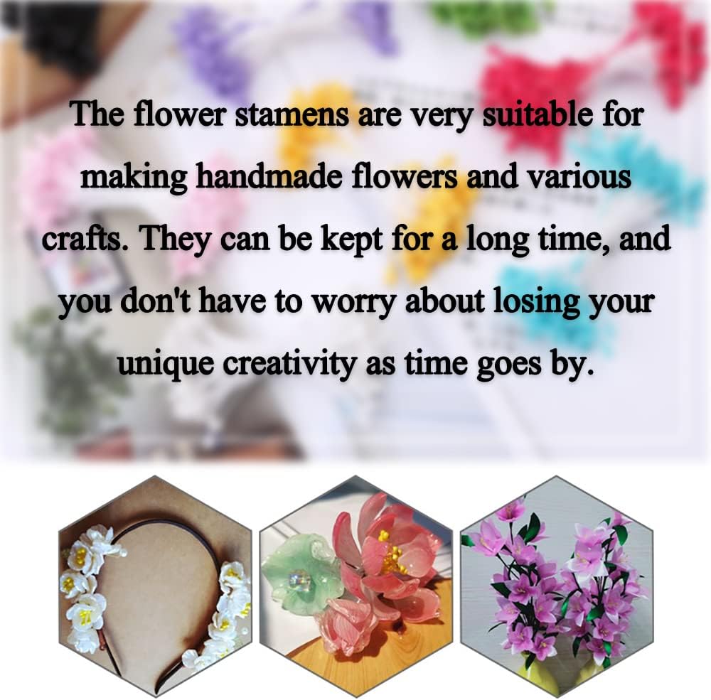 HAHIYO 700Pcs 3mm Red Pearl Double Head Flower Stamen Pistil Hand-Made Artificial Flower Pistil Flore Pearlized Floral Stamen Flower Pollen Stamen Holly Berrie for Flower Making Scrapbook Decoration