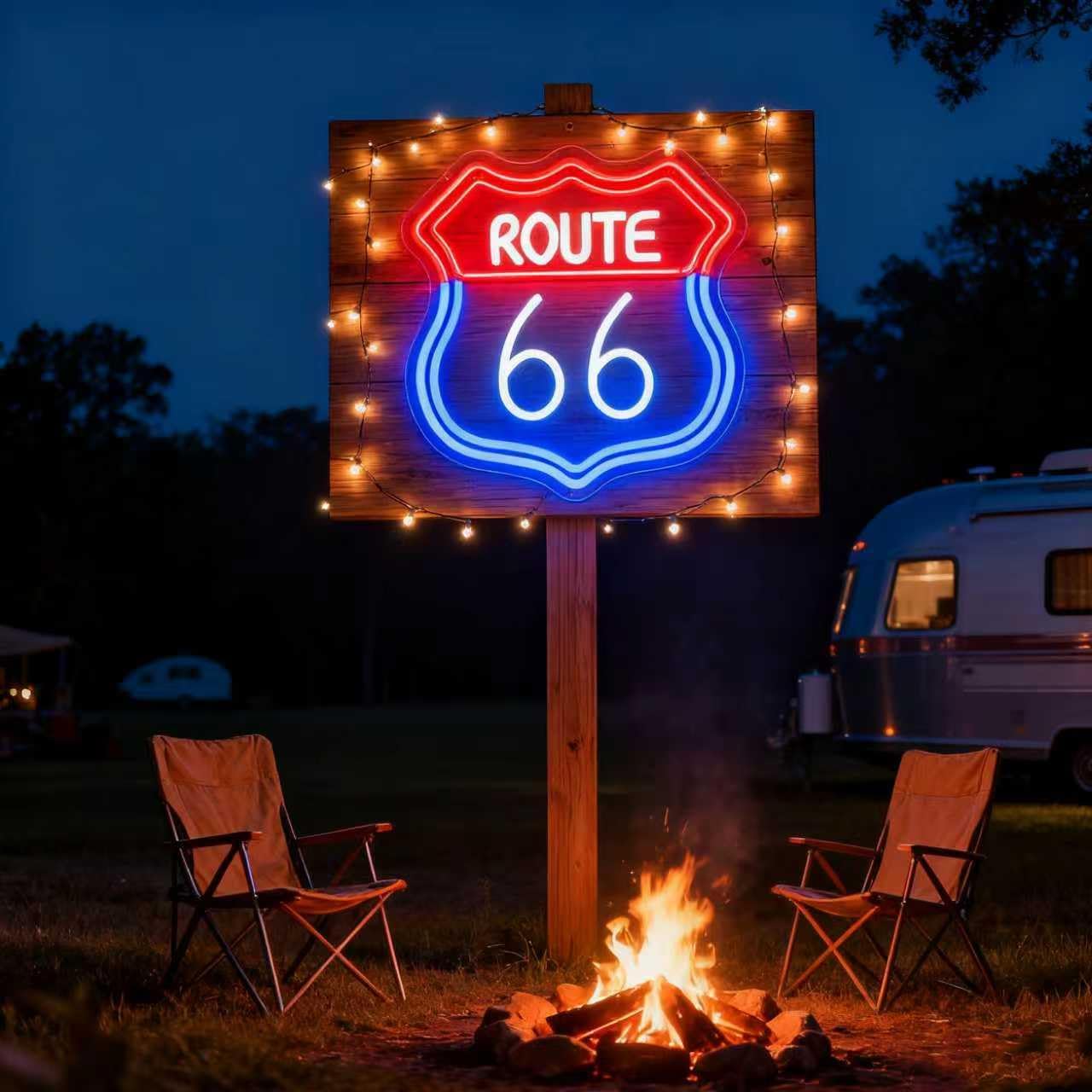 Route 66 Neon Sign, Route 66 Light up Sign Led Neon Light Signs for Wall Decor Party Decorations Home Bedroom Man Cave Birthday Christmas Gift Dimmable USB Powered(12.6" × 12.1")