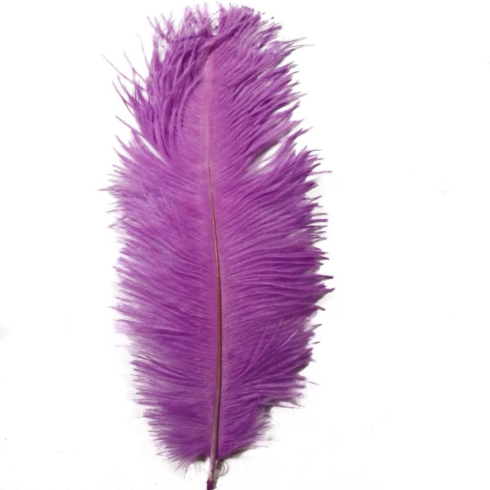 KOLIGHT 40pcs 12''~14''(30~35cm) Natural Ostrich Feathers for DIY Home Wedding Party Office Decoration (Lavender)
