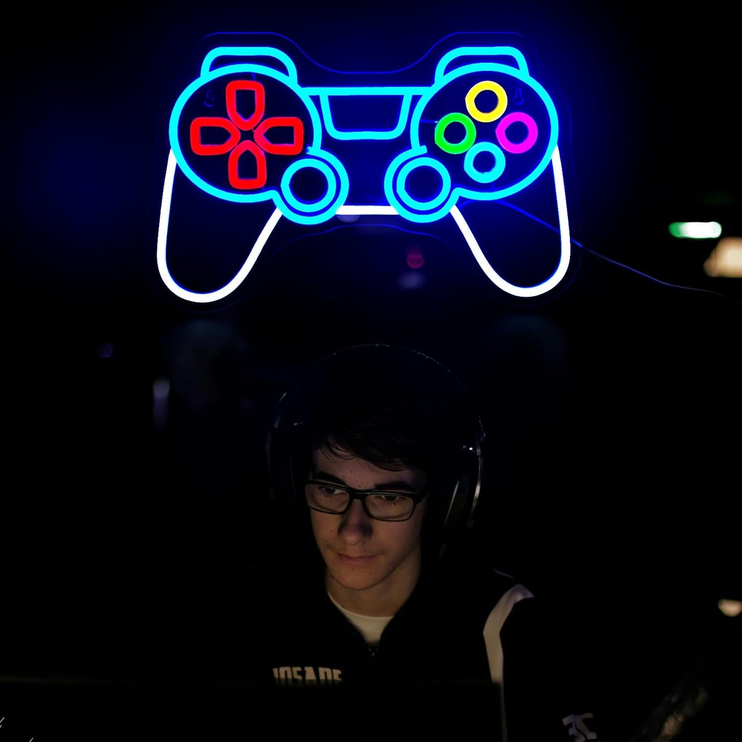 Game Neon Signs for Wall Decor Gaming Controller LED Neon Sign for Game Room Neon Light Sign for Wall Decor Birthday Party USB Powered Gamer Gifts for Teens Boys