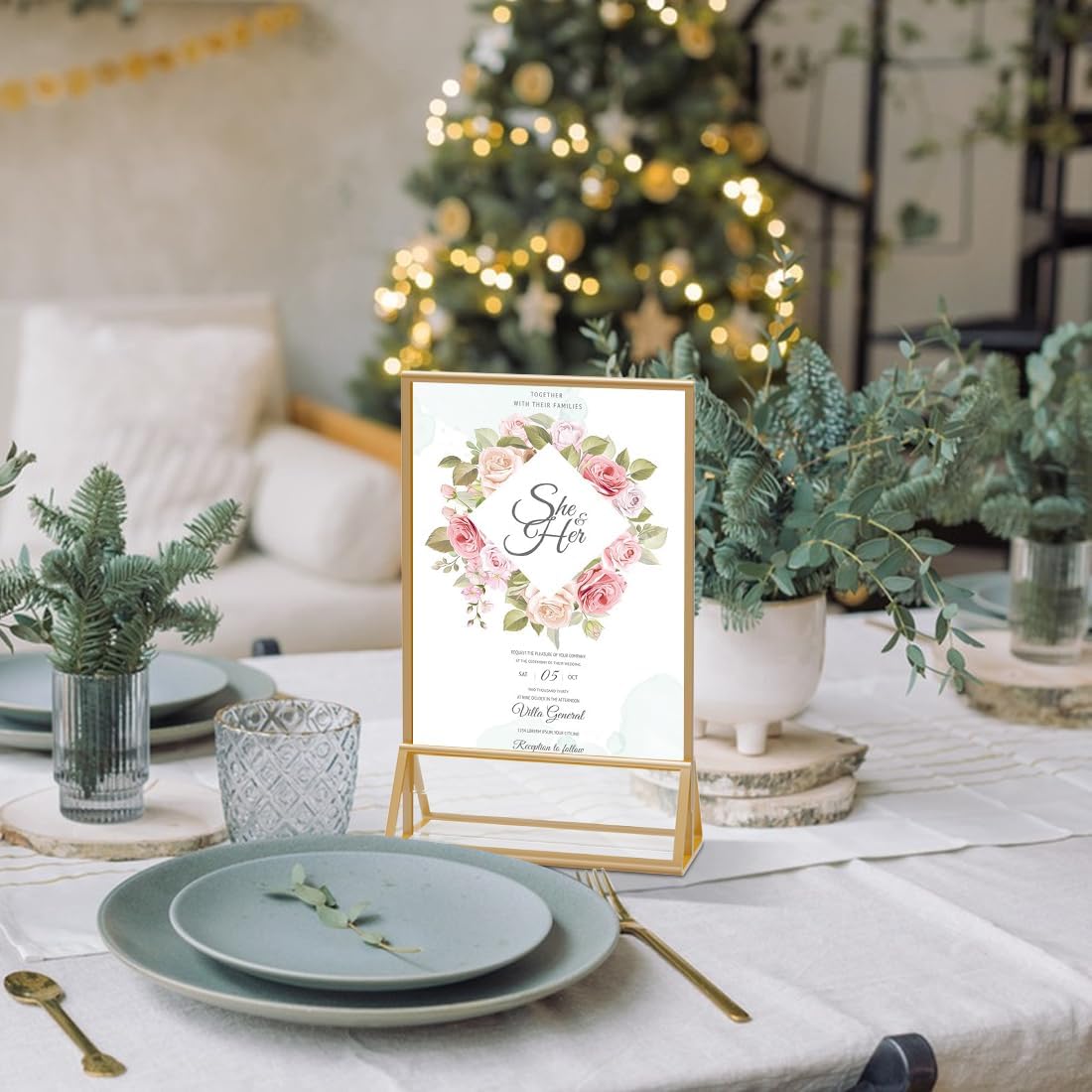 Acrylic Sign Holder 4 x 6 Clear Table Flyer Holder,Plastic Display Stand for Home Office Shop- Exhibition 4 x 6 inches (6pcs)