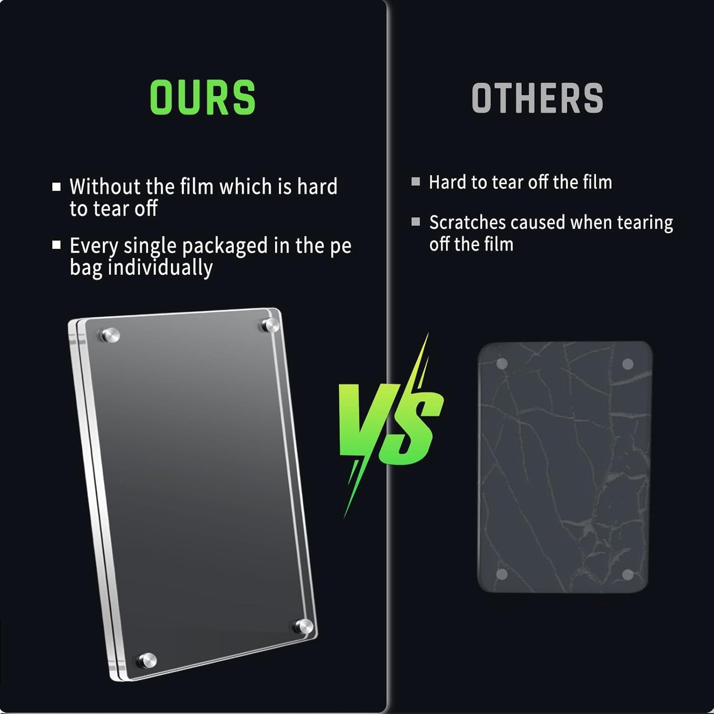 6 Pack Magnetic Picture Frames for Refrigerator 4x6, Acrylic Fridge Magnet Frame, Stylish Clear Framless Photo Frame for Home, Office, School Locker Display