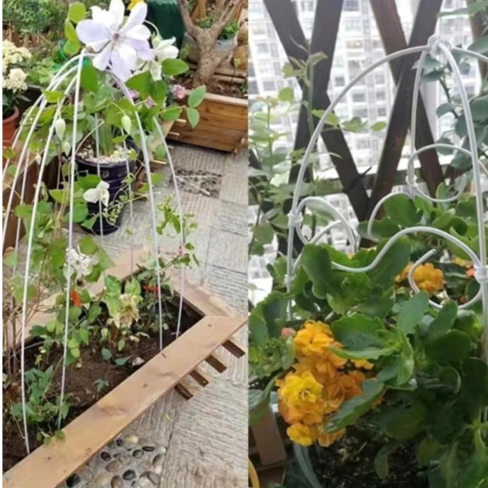 656ft (200m) Twist Ties, Garden Plant Ties with Cutter, Reusable Multifunctional Plant Ties, Fixing Vines Plant Support for Gardening Home Office(White)