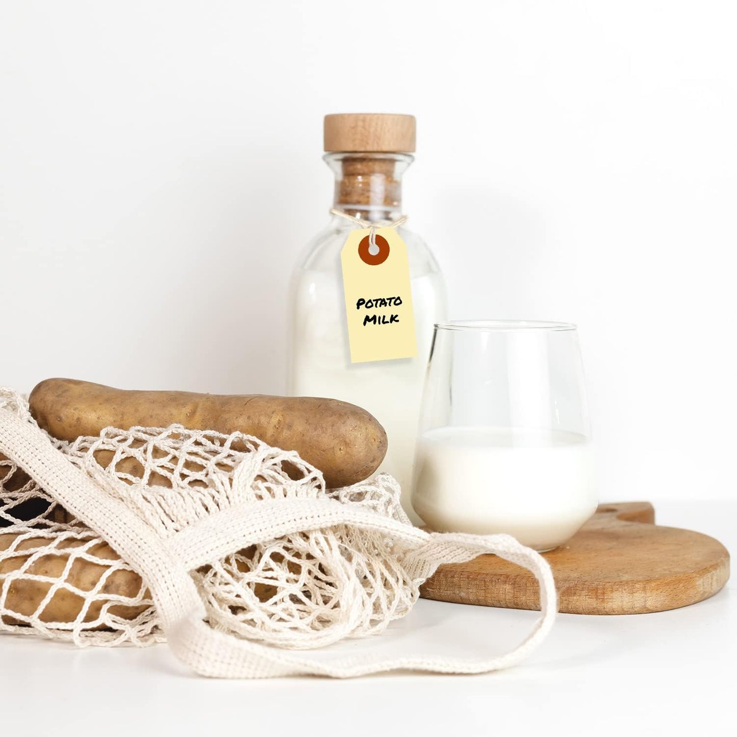 SmartSign Blank Shipping Tags with Pre-Attached Loop Strings, Size-1, Pack of 1000, 10pt Thick Manila Cardstock Tag, 1.375" x 2.75" Paper Hang Tags with Reinforced Fiber Patch