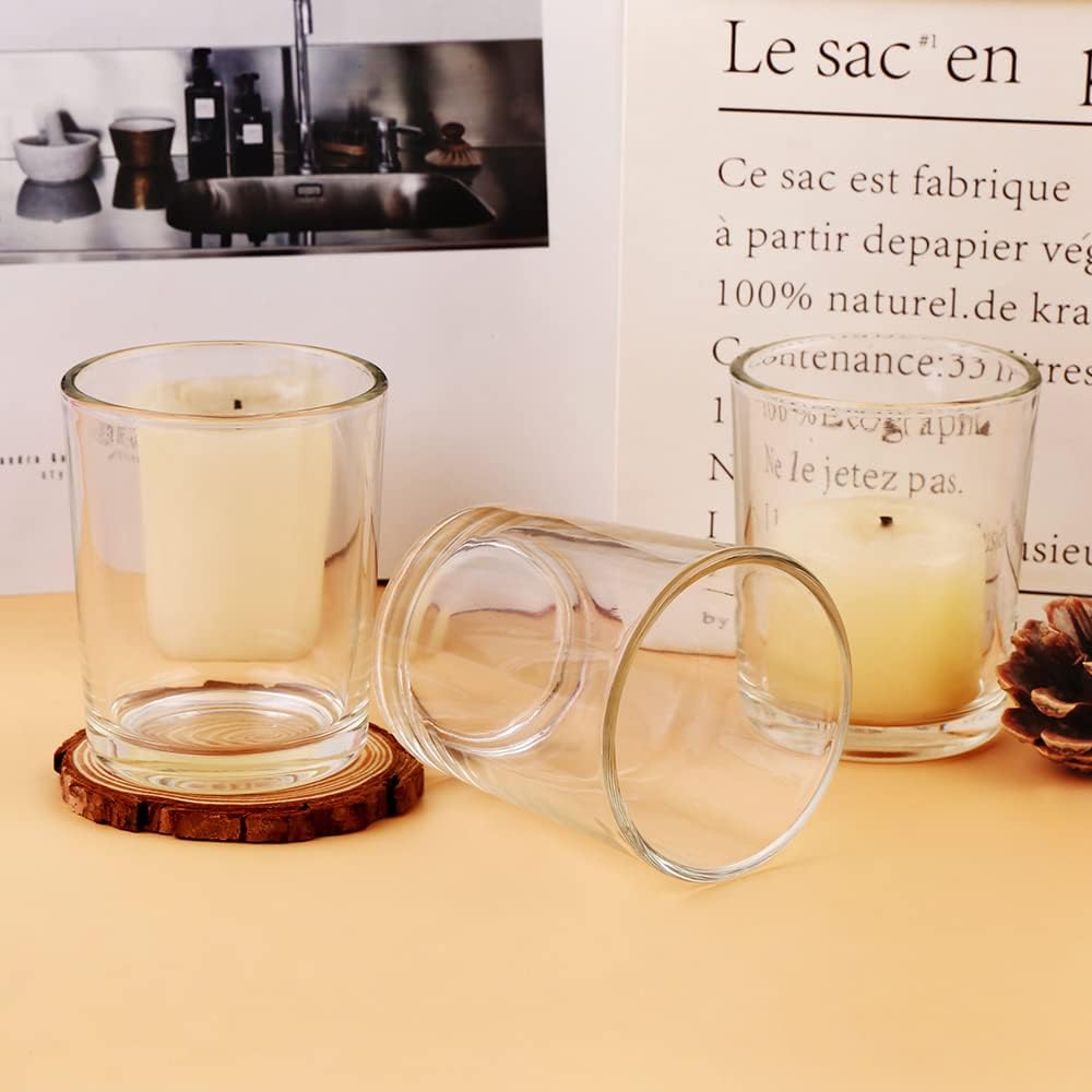 Clear Mercury Glass Tea Light Holders Set of 36 - Elegant Votive Candle Holders for Weddings, Showers and Home Decor - Perfect for Table Centerpieces and Parties (Glass, Clear)