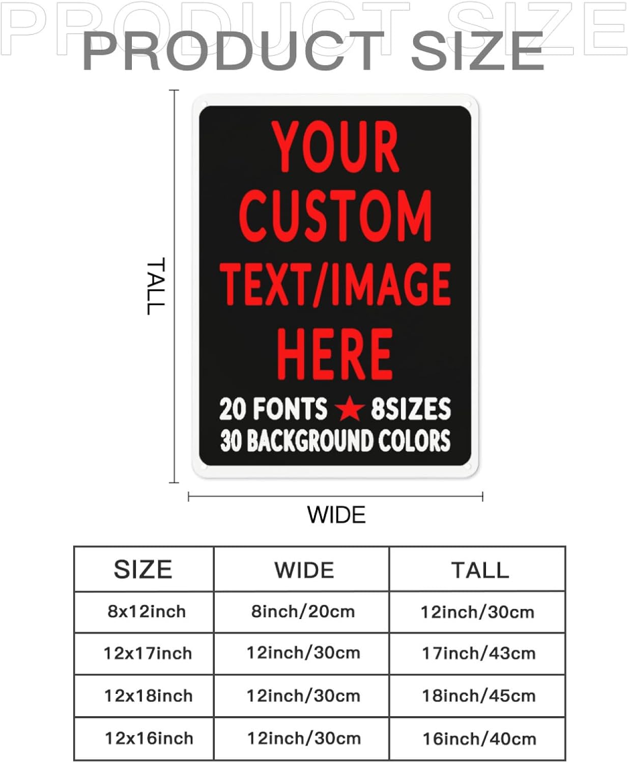 Custom Sign Personalized Custom Metal Sign, Customize For Office, Business, Workplace, Office, Home, Delivery Signs 6x8