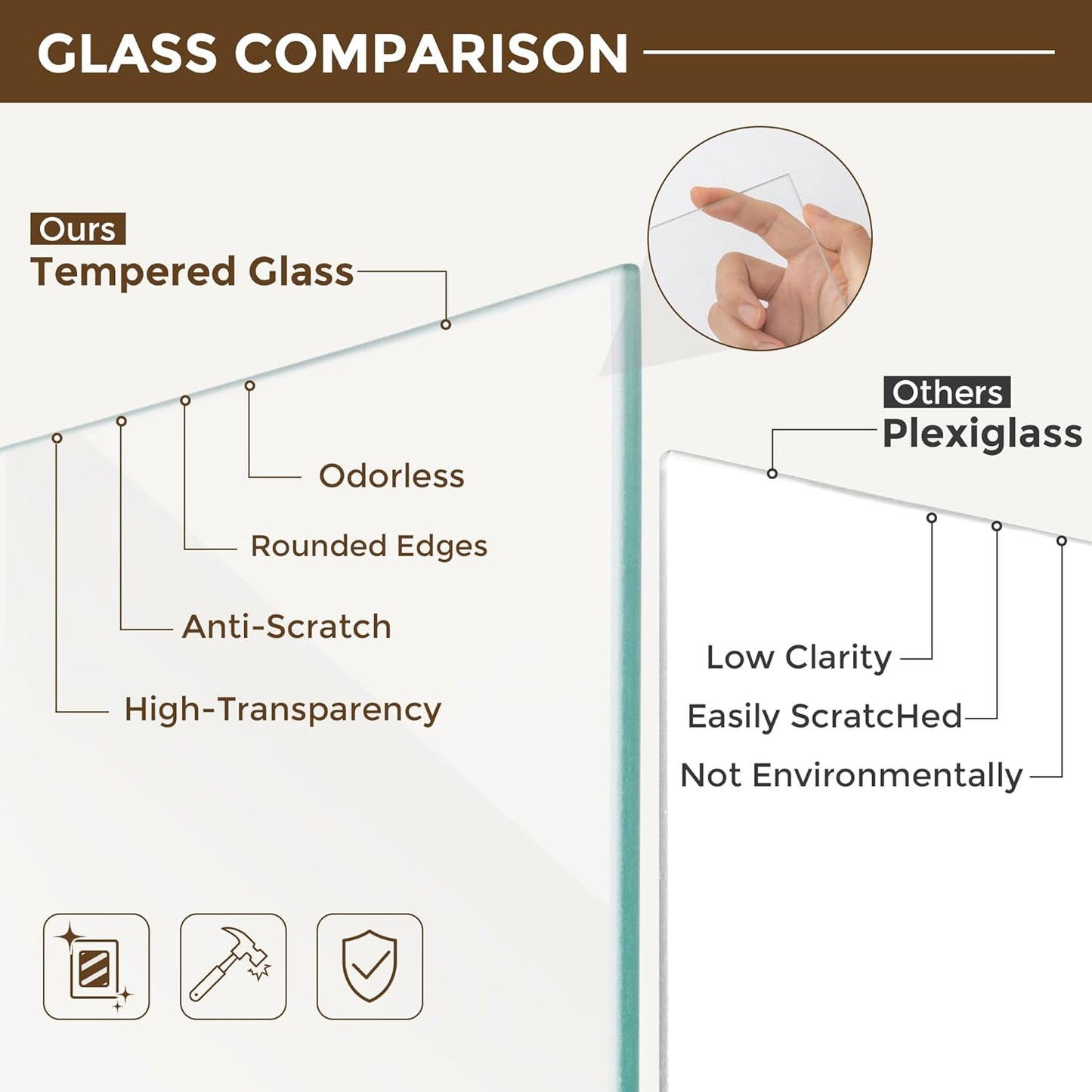 8x10 Oak Frame USA-Sourced Natural Wood Picture Frames Handcrafted Rounded Corner with Mat to 6x8 Picture Display with Real Glass Family Picture, Photo, Certificate