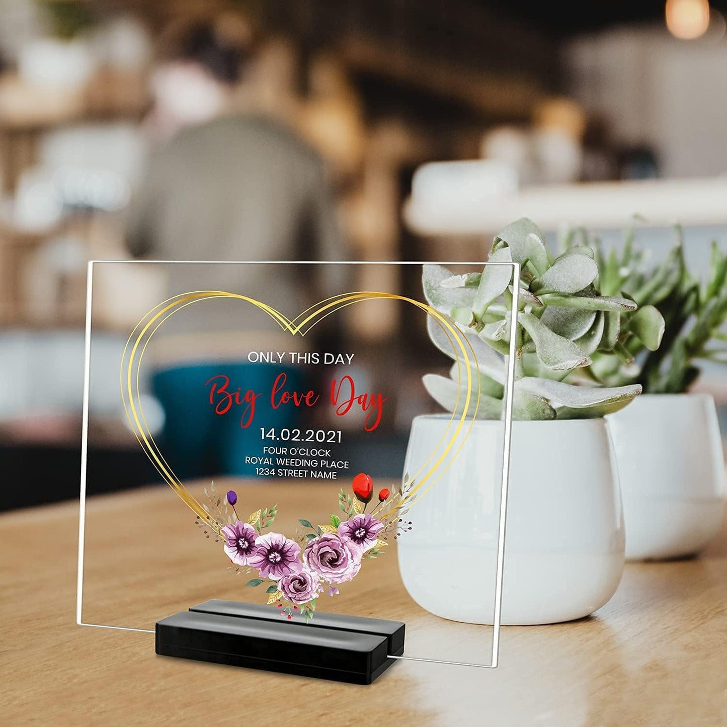 Acrylic Sign Stand | Wedding Sign Holdes, Acrylic Sign Stand with Card Slot, Used for Desktop/Menu Display, 20 Count (Black)