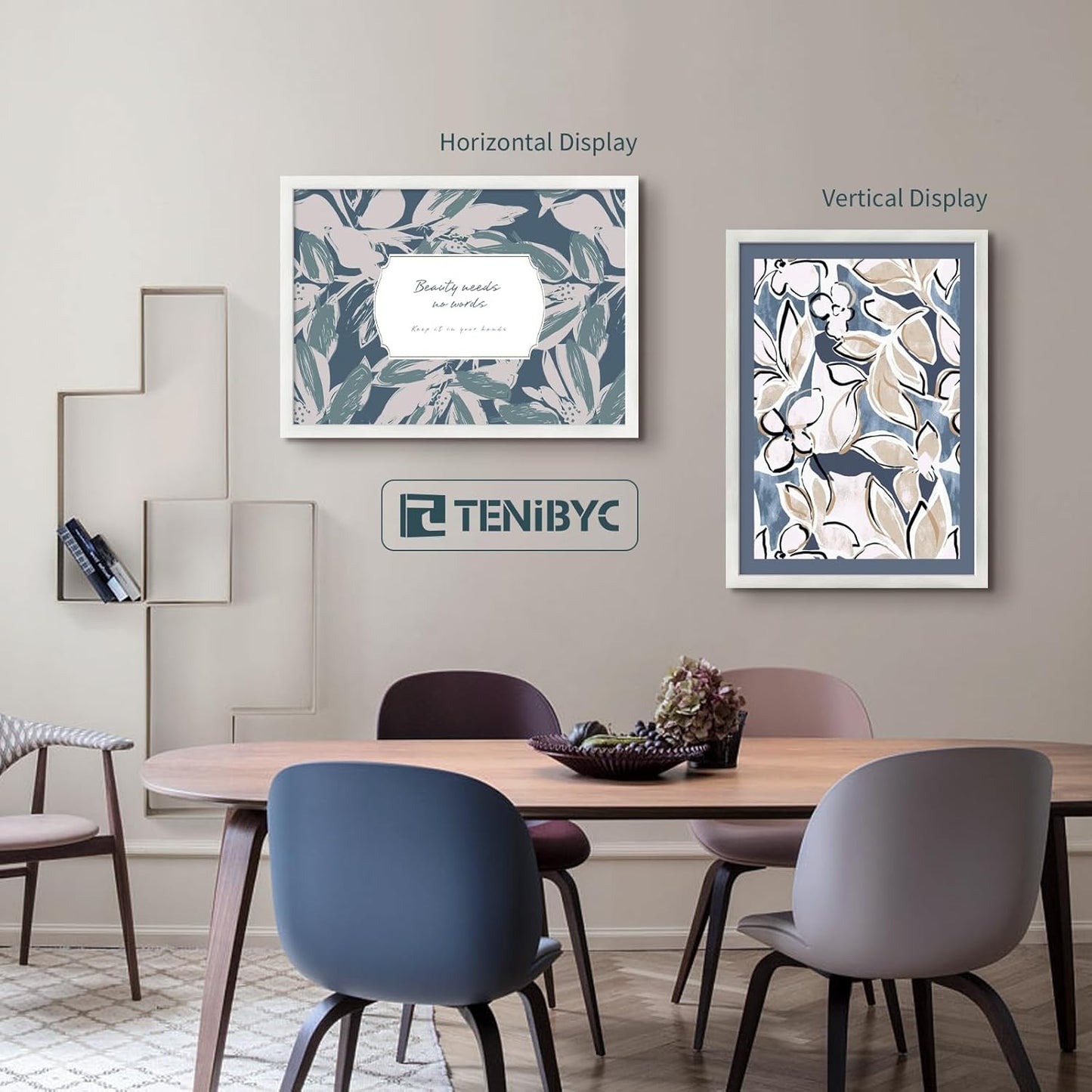 20x28 Picture Frame Set of 3 - White Woodgrain, Solid Wood Gallery Poster Frame - Wall Hanging