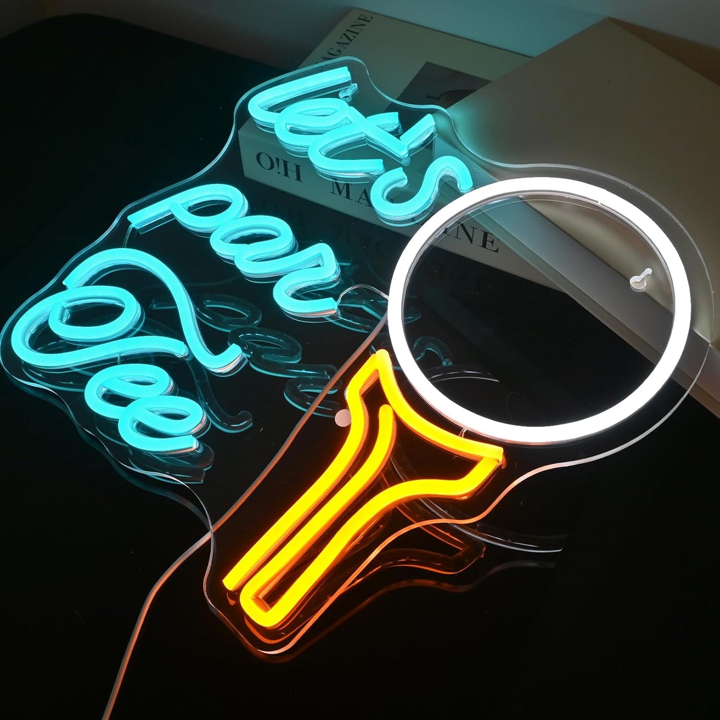 Let's Par Tee Neon Sign Golf Club Led Neon Lights for Wall Decor Light Up Signs For Sports Golf Shop Living Room Bedroom Home Bar Club Man Cave Gym Birthday Party Decorations Gifts