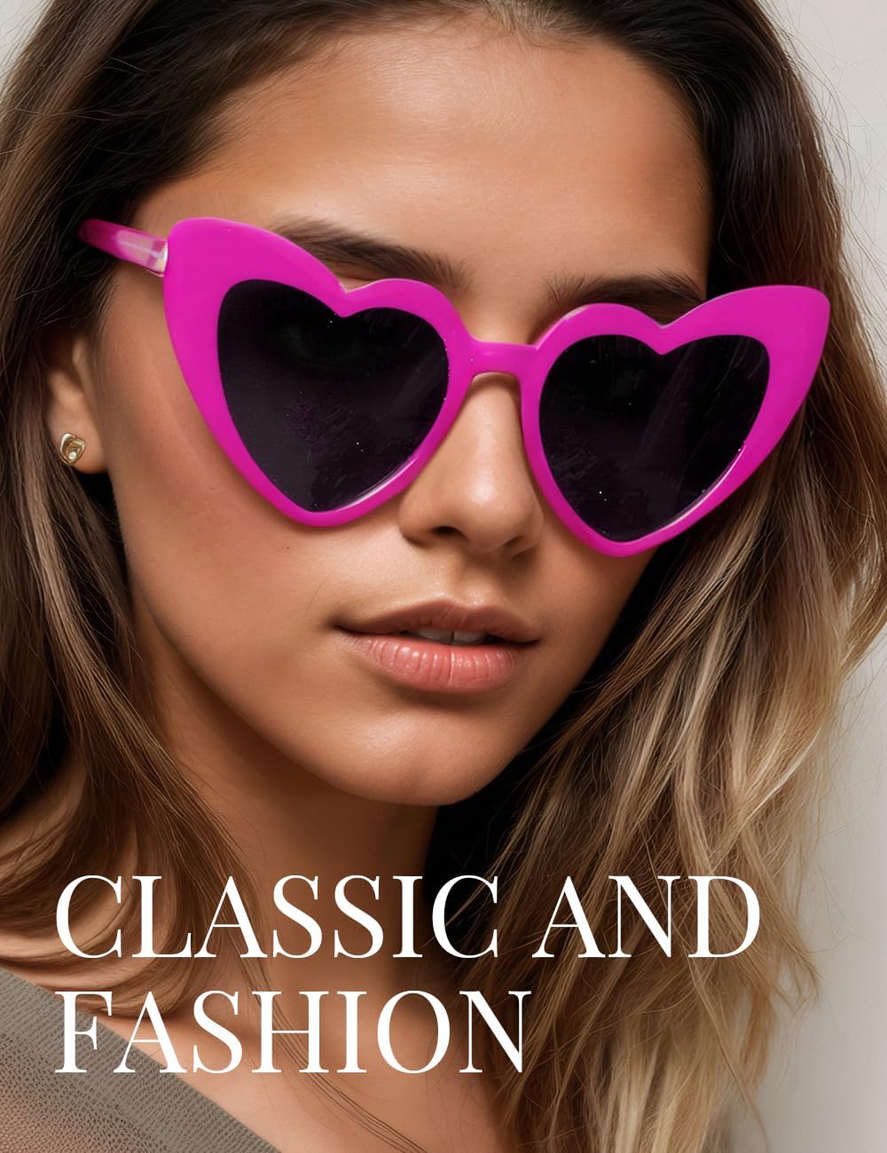 8 Pack Heart Sunglasses Vintage Cat Eye Heart Glasses Retro Bachelorette Bride Sunglasses Bulk for Women