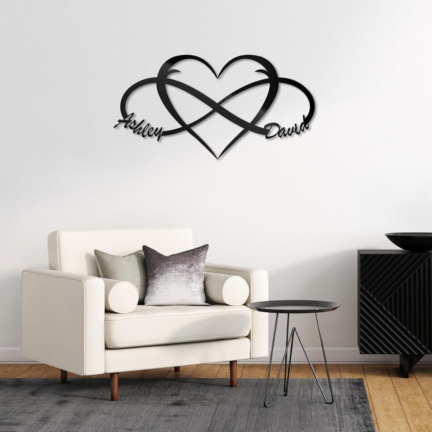 Custom Infinity Sign for Couples Metal Wall Art Personalized Valentines Day Decorations Wedding Gifts Custom Metal Signs First Names S Bridal Shower Gifts Bedroom Decor for Couples