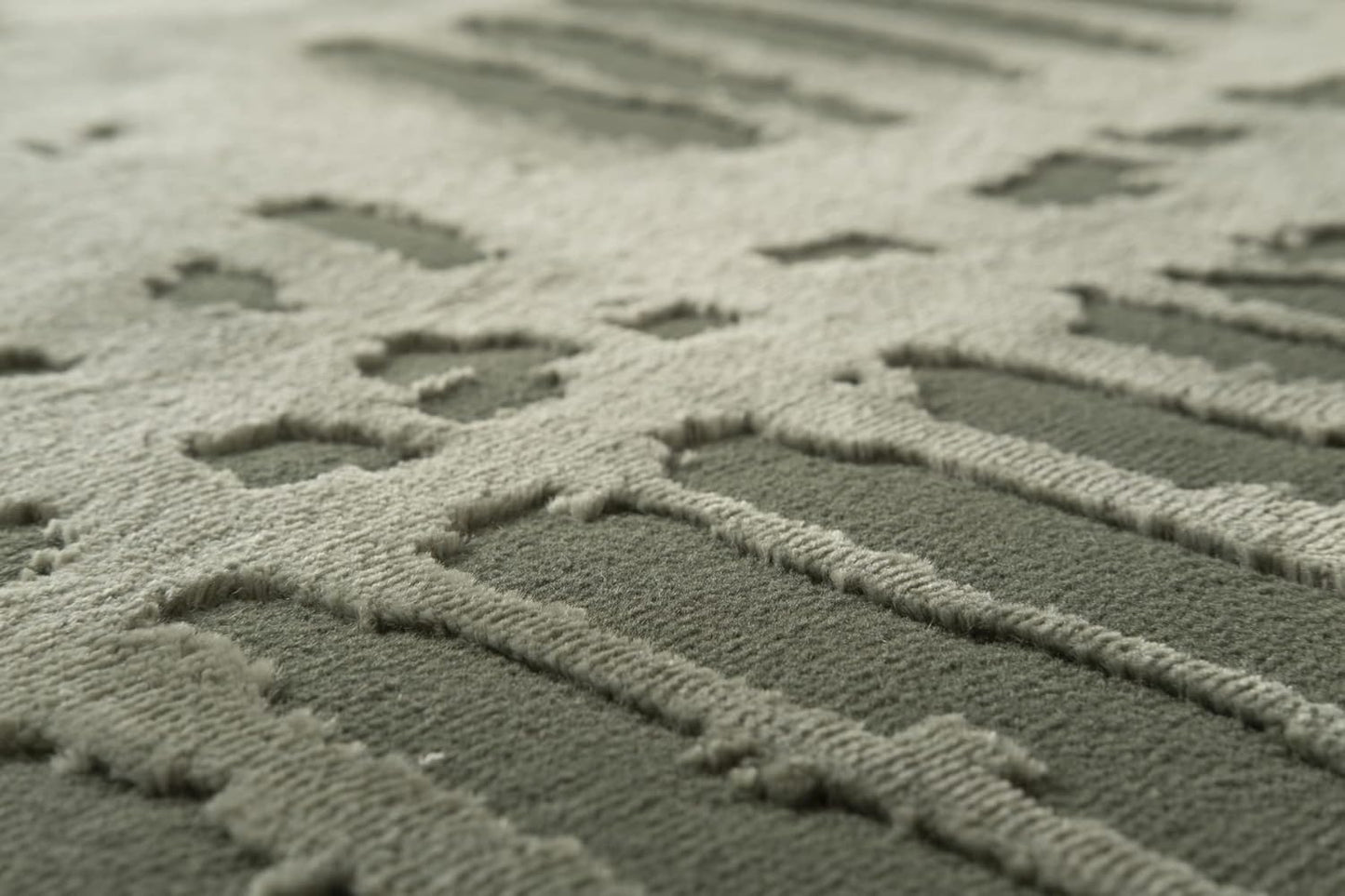 Revival Rugs Shell 5'3"x7'10" Washable Area Rug for Living Room Bedroom - 100% Recycled Oeko-TEX Certified, Medium Pile, Green