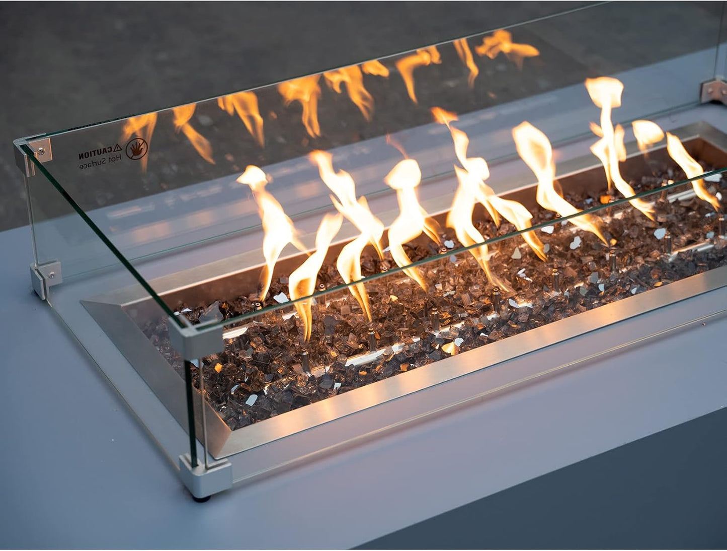 Stanbroil 10-Pound Fire Glass - 1/2 inch Reflective Tempered Fire Glass for Fireplace Fire Pit, Bronze Reflective