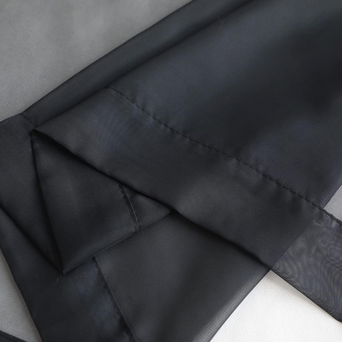 Window Black Sheer Curtains 60 Inches Width 95 Inches Long 2 Panels Sheer Curtains Clear Curtains Basic Rod Pocket Panel for Home Living Room Bedroom Kids Room Yard Patio Parlor Sliding