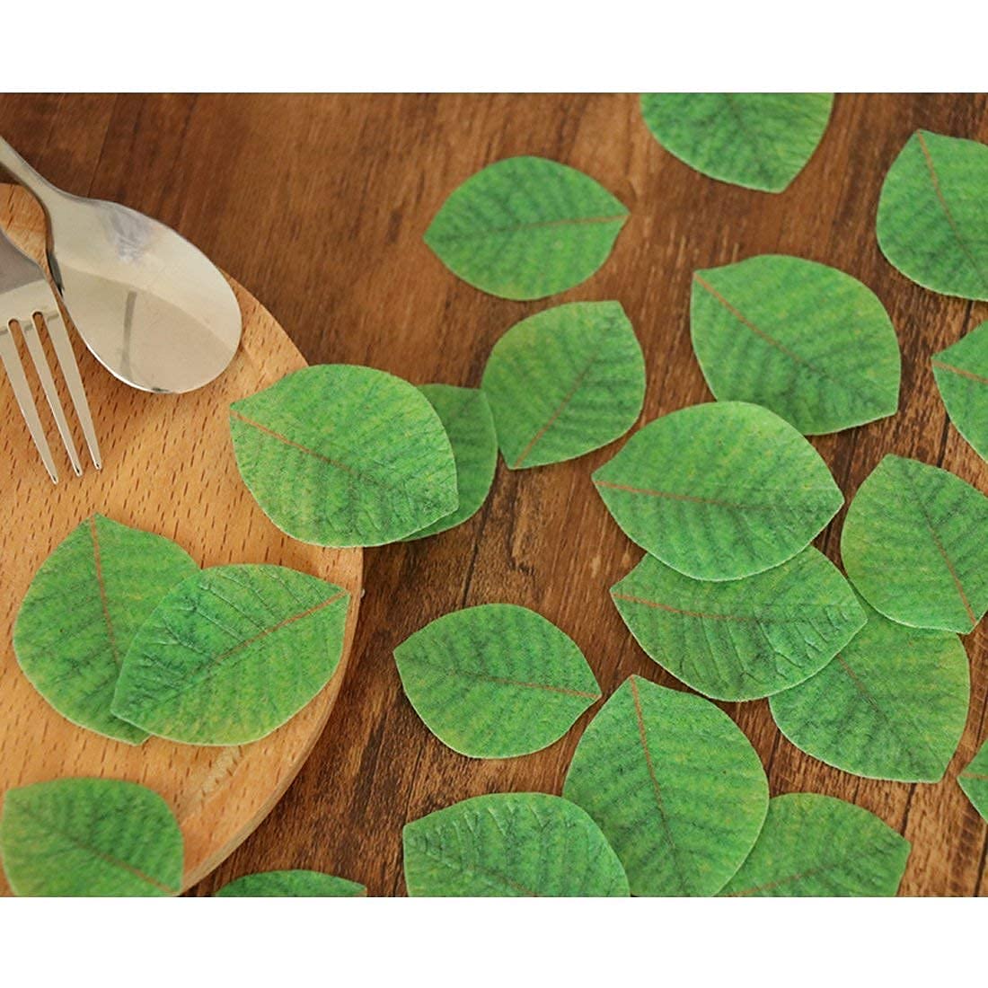 GEORLD 24Pcs Edible Cake & Cupcake Toppers Green Leaves Decoration …