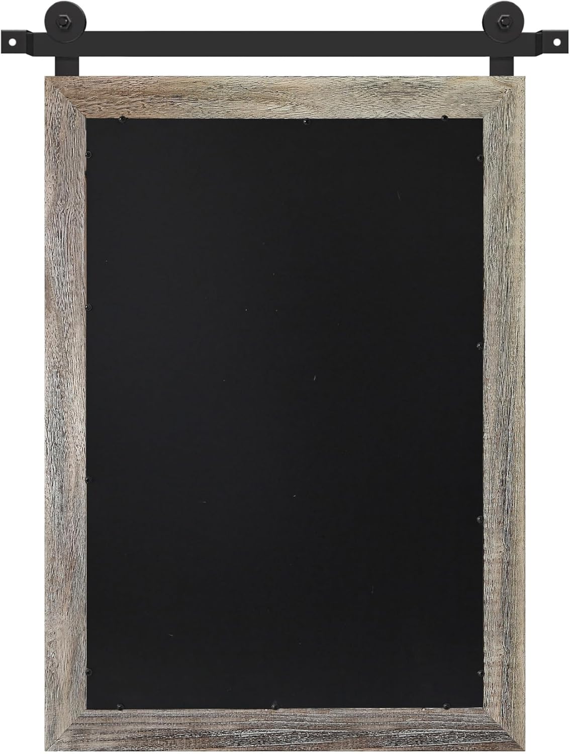 COGOOD Farmhouse Barn Door Mirror - 21 x 30 Rustic Wood Framed Wall Mirror for Bathroom, Living Room, Entryway Wall Decor (Yellow White)