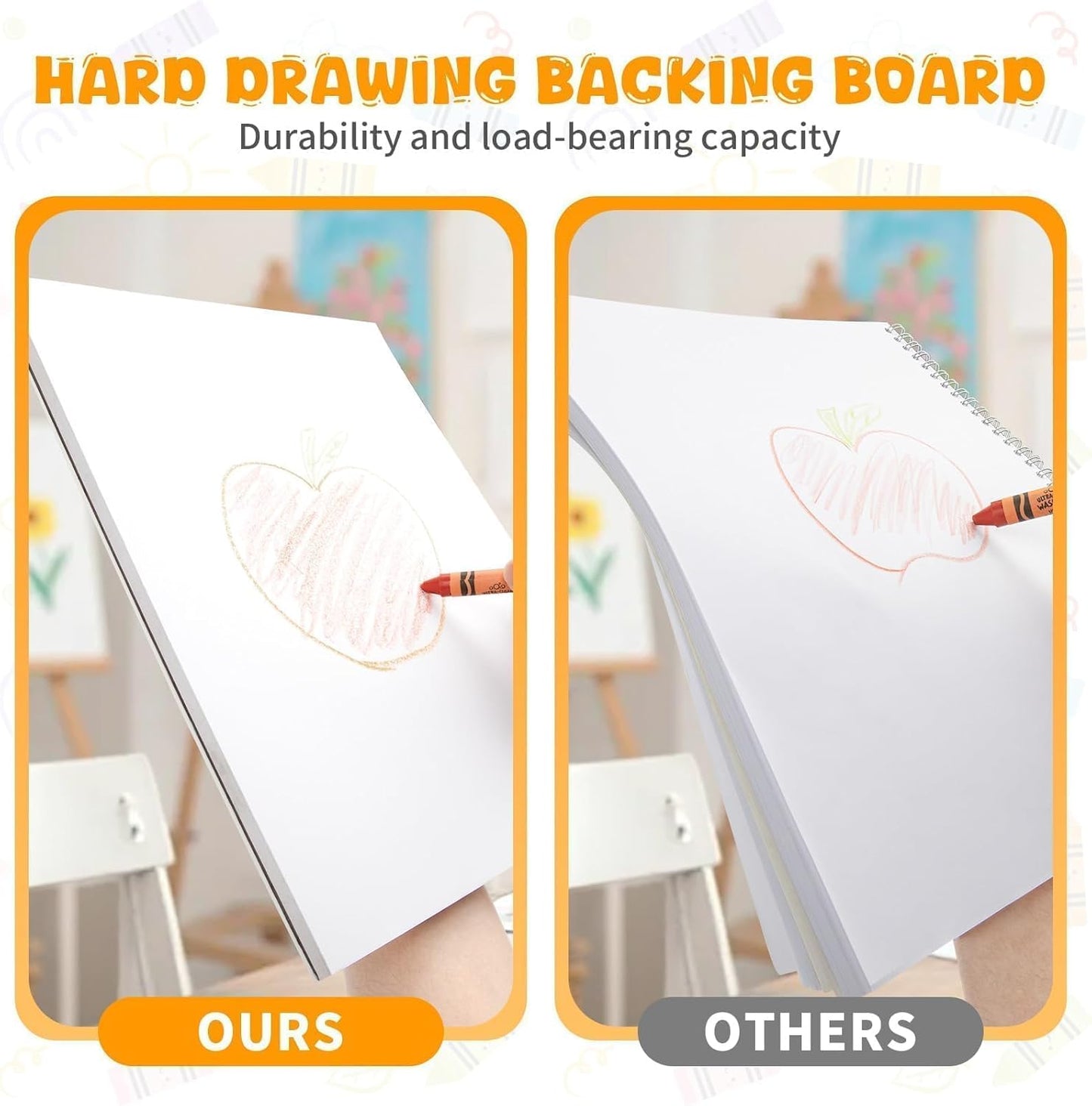 Umriox Drawing Pad for Kids, 6" x 9" Sketch Book, 2-Pack Sketch Pad (80 Sheets Each), 110gsm Acid-Free Drawing Paper, Glue-Bound Art Sketchbook for Kids' Classroom, Travel & School Art Supplies