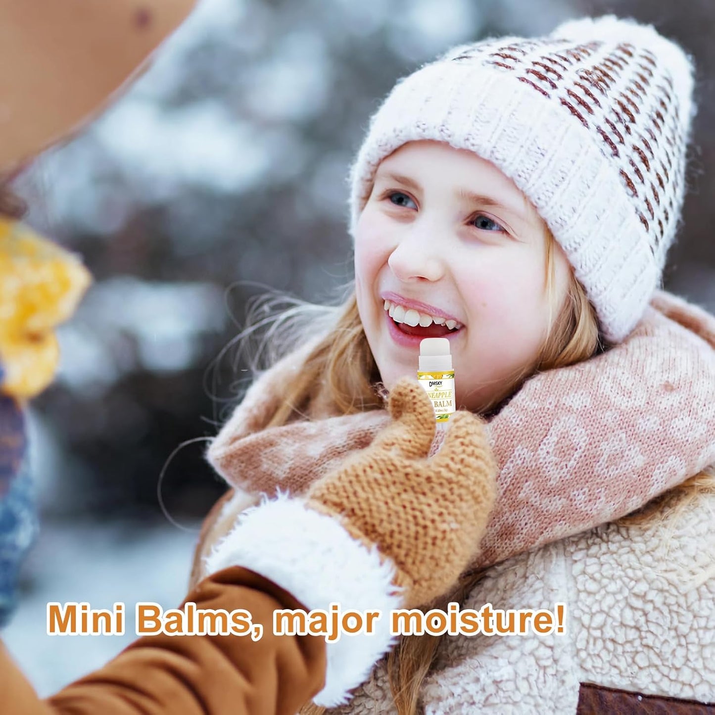 DMSKY Mini Lip Balm 60 Pack, Natural Lip Balm Bulk with Vitamin E and Coconut Oil, Moisturizing Lip Balms for Dry Cracked lips - 10 Flavors