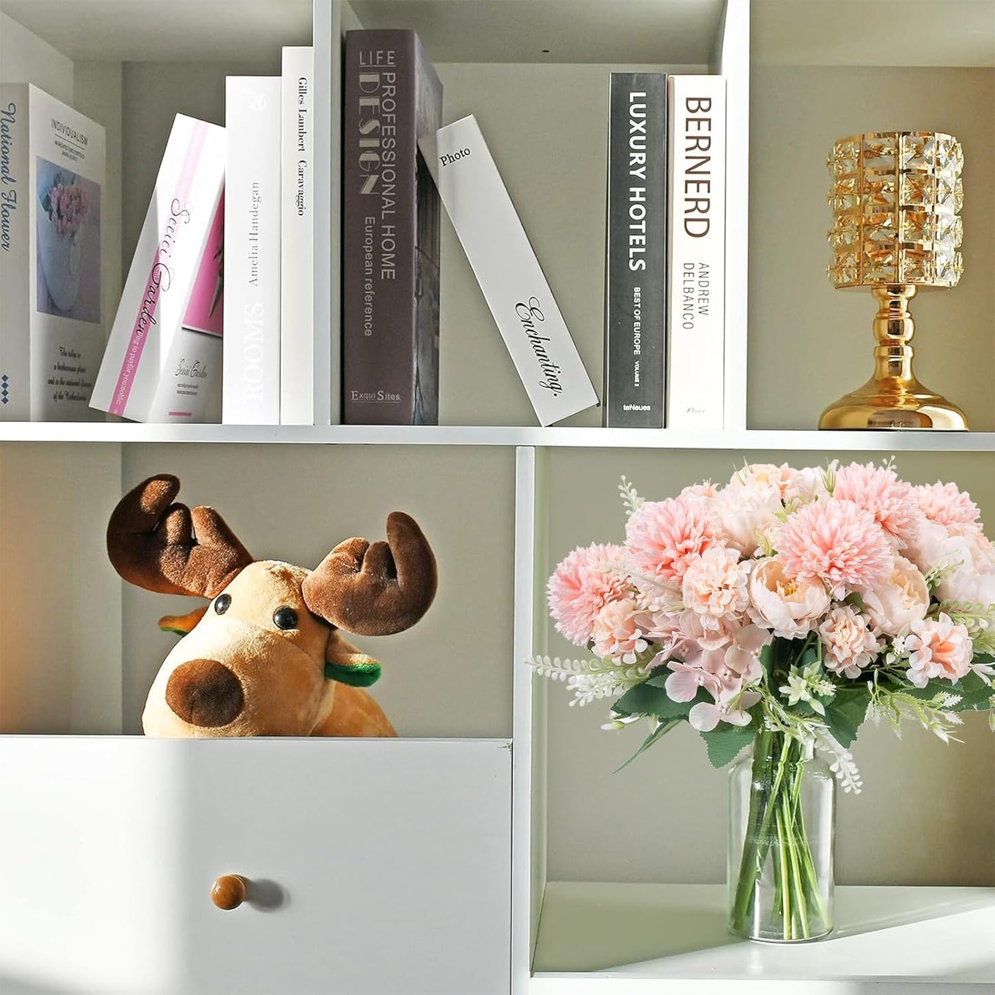 12 Packs Peonies Artificial Flowers,Silk Artificial Peonies Flowers Fake Peony Faux Floral Arrangements Bouquet for Centerpiece Table Wedding Party Home Decor Pink