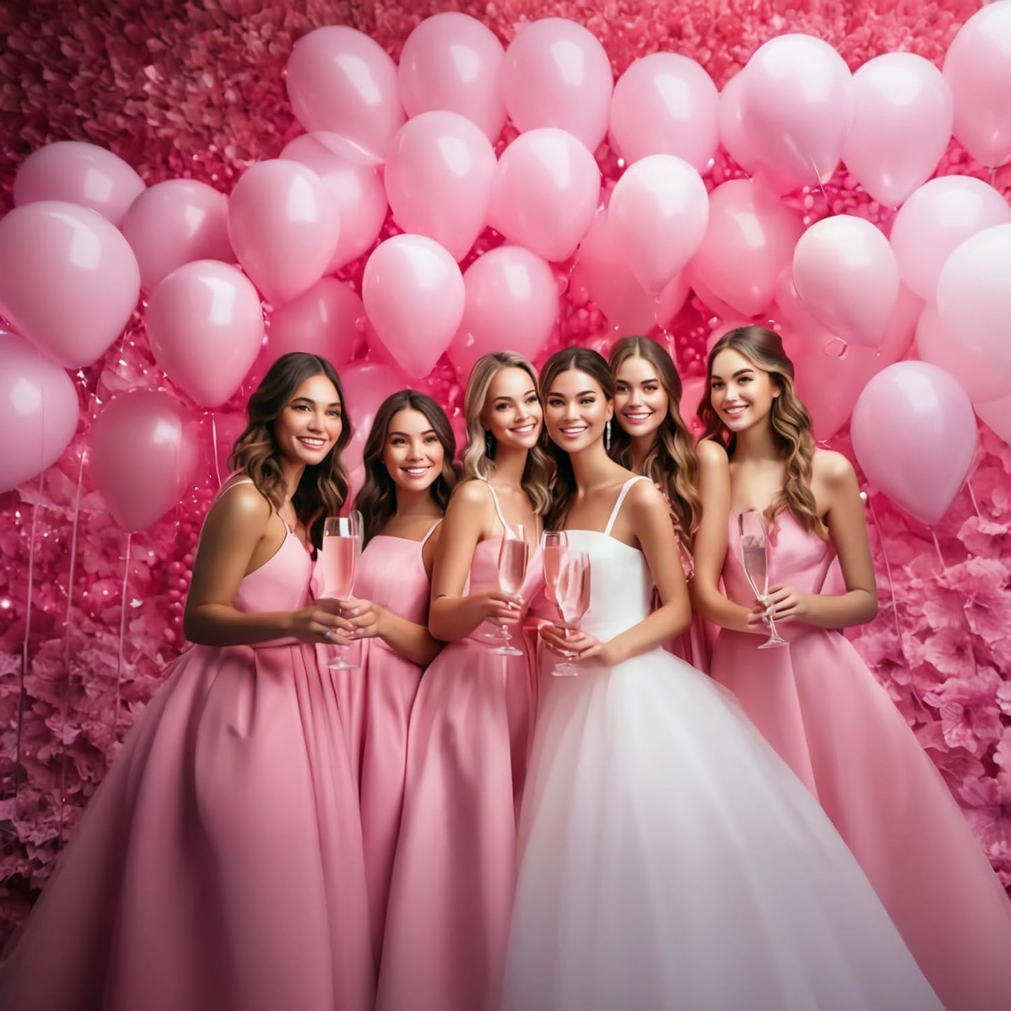 KIDZVEFUN Bridesmaid Proposal Gifts, 12Pcs Chapstick Holder for Bachelorette Party Favors Wedding Bridal Shower Cute Gifts for Women Lip Balm Holder (1 Bride+11Pcs Pink)