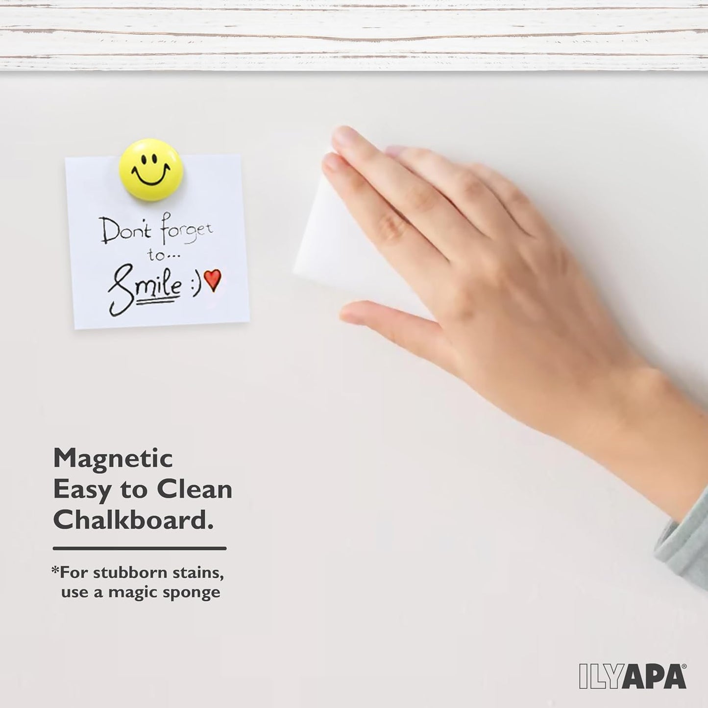 Ilyapa Wooden A Frame Whiteboard Sign - Magnetic Dry Erase Sidewalk Menu Board - Sturdy Freestanding Sandwich Board Signs Outdoor Menu Display for Restaurant, Business, Trade Show - 40 x 20 Inch