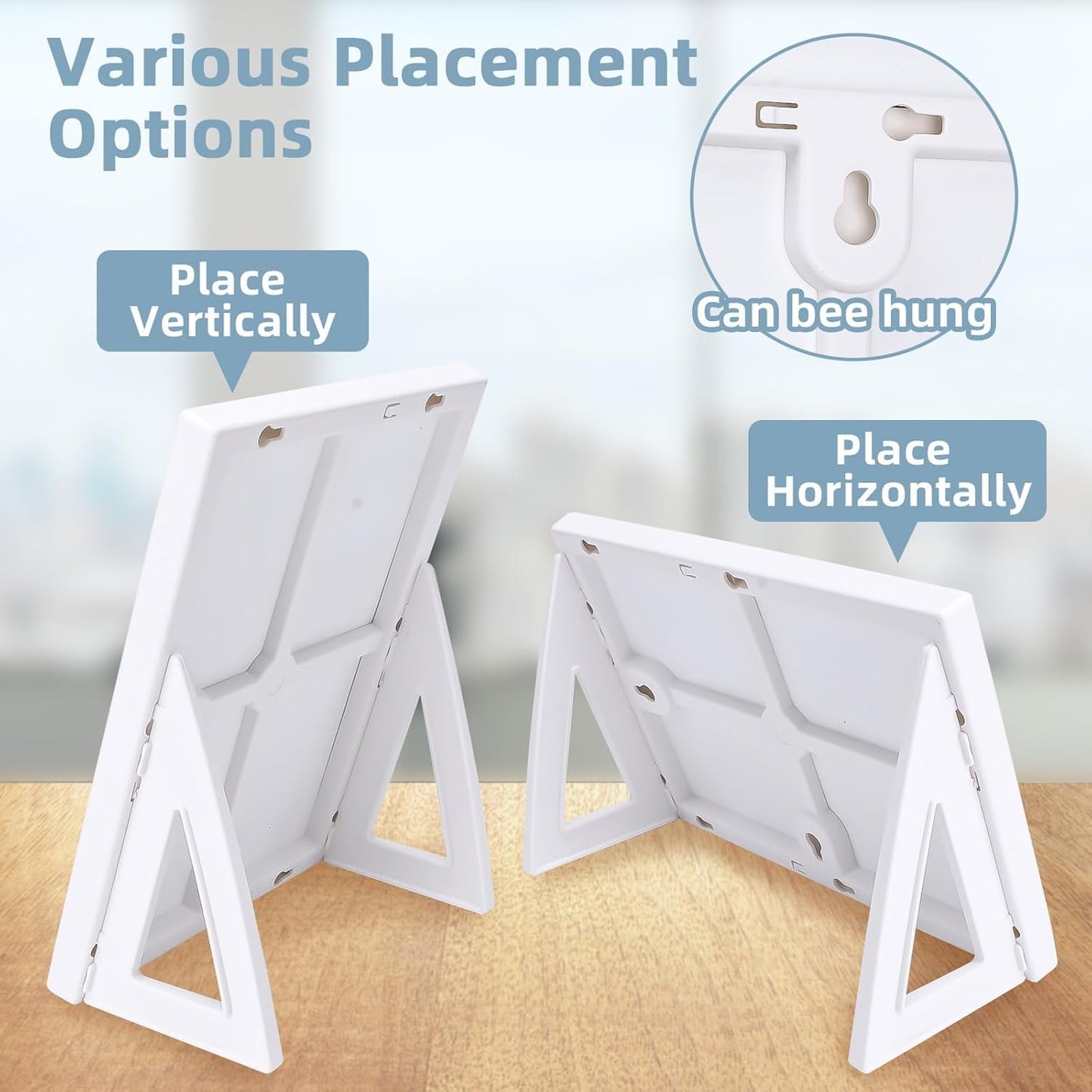 Magnetic Dry Erase Board White Board, 8.3'' x 5.8'', Small Stand-Up or Hangable Desktop Dry Erase White Board, Mini Dry Erase Whiteboard Easel for Desk with One Marker and Two Magnets