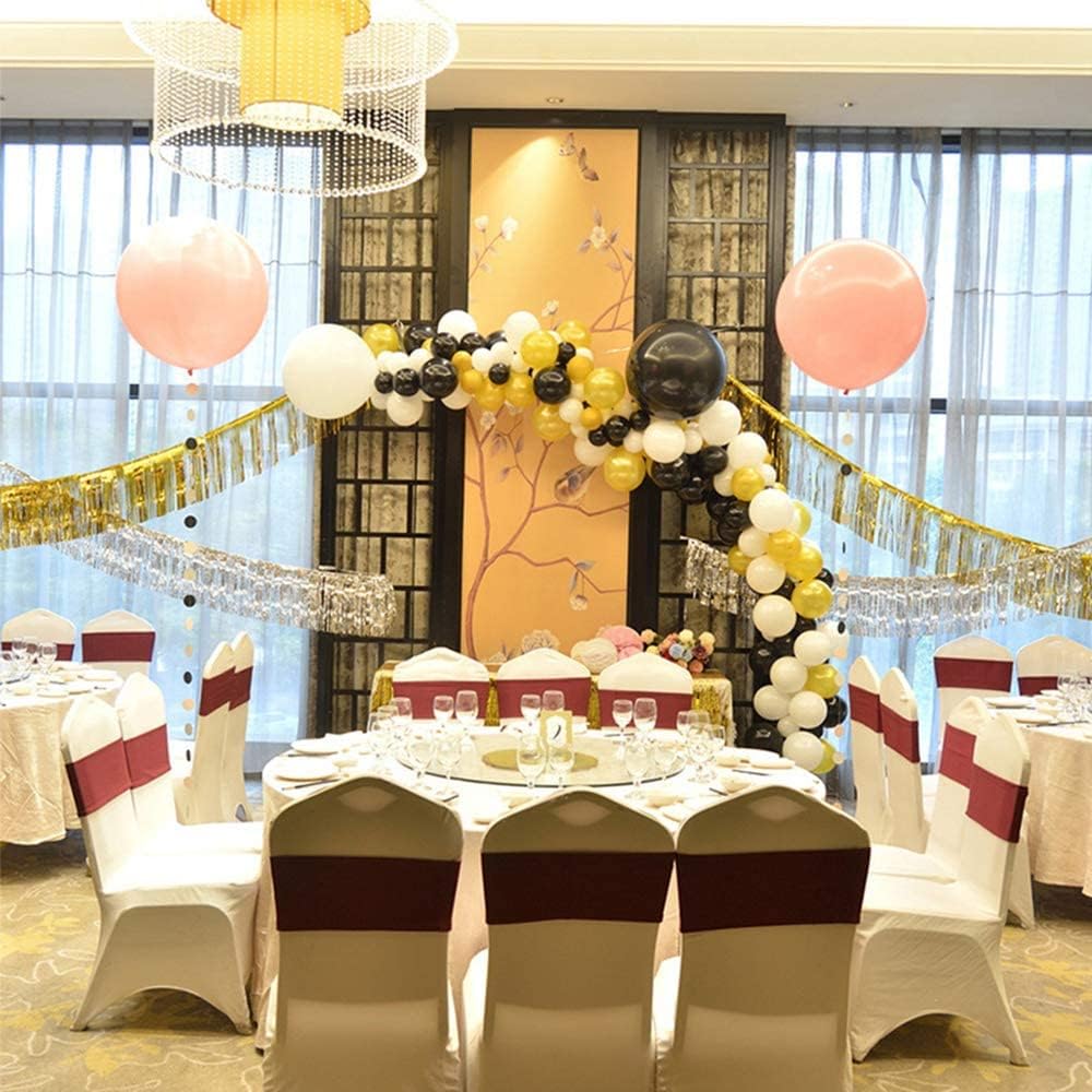 BEISHIDA 3 Packs 30 Feet Metallic Foil Fringe Garland Tinsel Streamers,Shiny Gold Wall Hanging Tinsel Fringe Banners for Wedding Birthday Party Decoration Halloween Christmas New Year