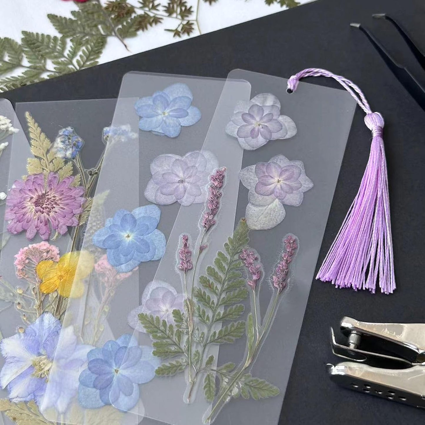 13Types 48Pcs Real Dried Pressed Flowers Leaf Plant Herbarium for Crafts Resin Jewelry Making, Baby in Bloom Baby Shower Floral Cake Decorations - Wildflowers