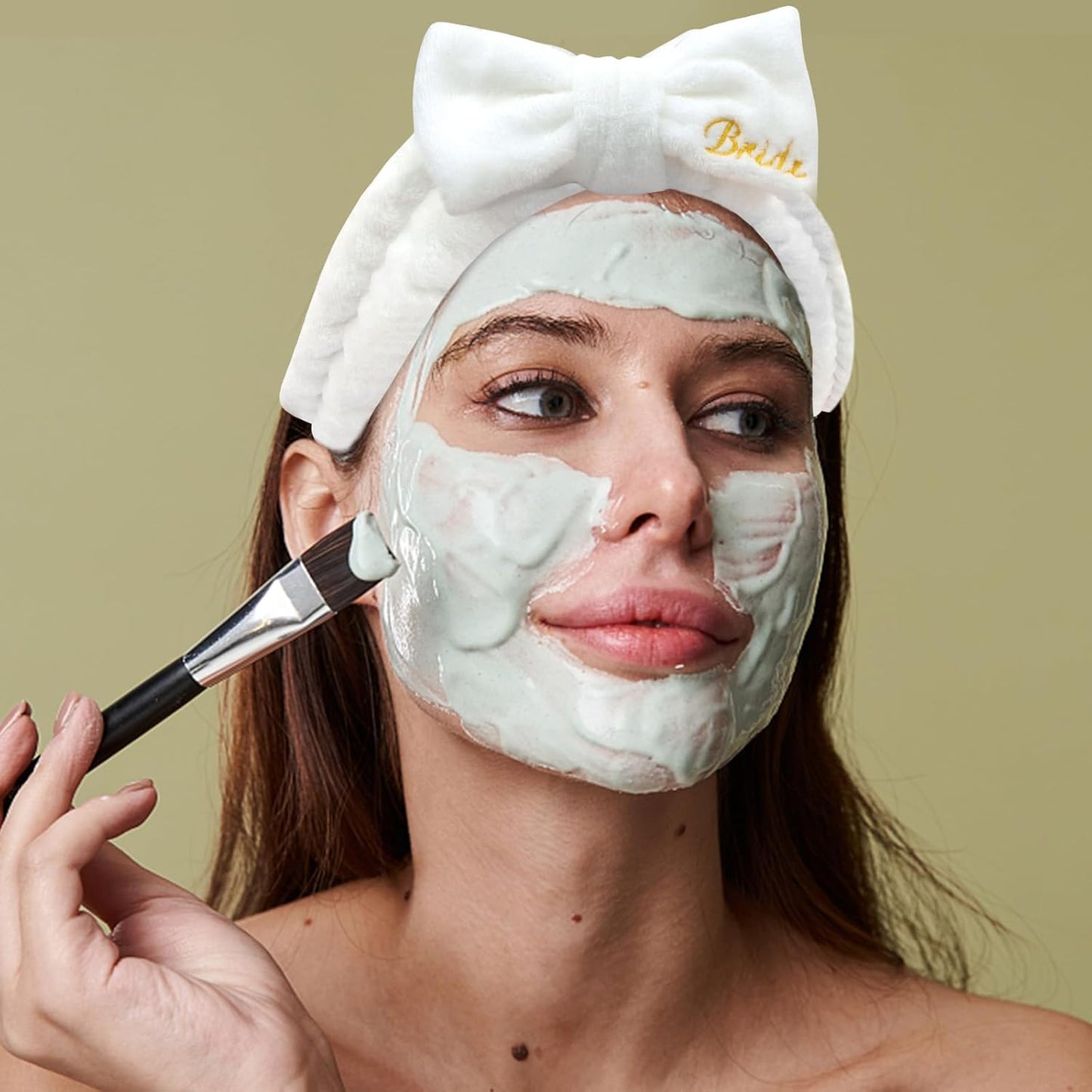 Semato Bachelorette Party Favor Set - Bride & Bridesmaid Spa Headbands(1 bride+6 Pink)