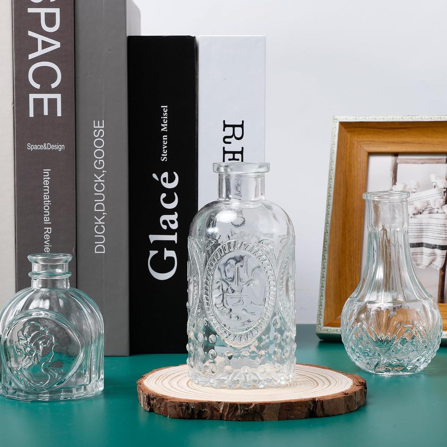 Glass Bud Vase Set of 16, Small Vases for Flowers, Mini Vintage Vase for Centerpieces, Clear Flower Vases for Wedding, Table, Party, Home Decor