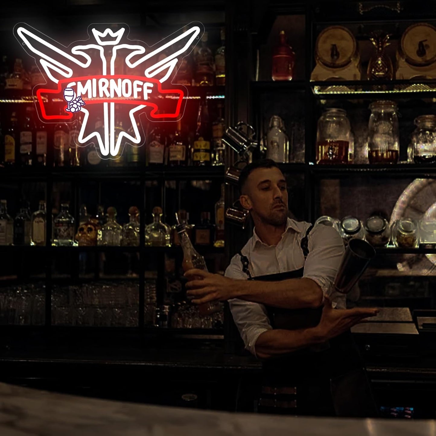 Beer Neon Sign for Wall Decor Bar Signs for Home Bar Lights Beer led Signs for man Vodka LED Light Up Sign for Bedroom Wall Birthday Party Man Cave Club Decor Gifts for men Size16.1 * 12.6in(JTD235)