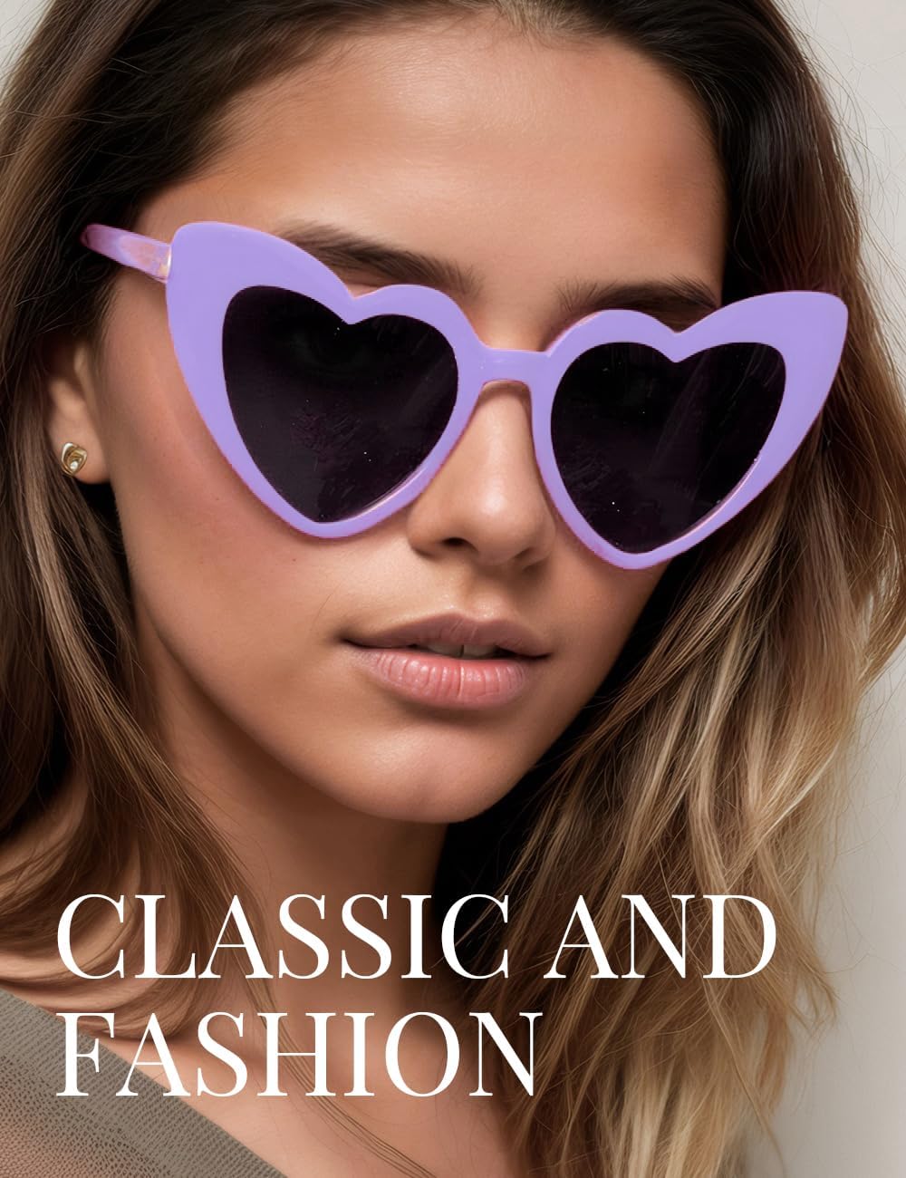 8 Pack Heart Sunglasses Vintage Cat Eye Heart Glasses Retro Bachelorette Bride Sunglasses Bulk for Women