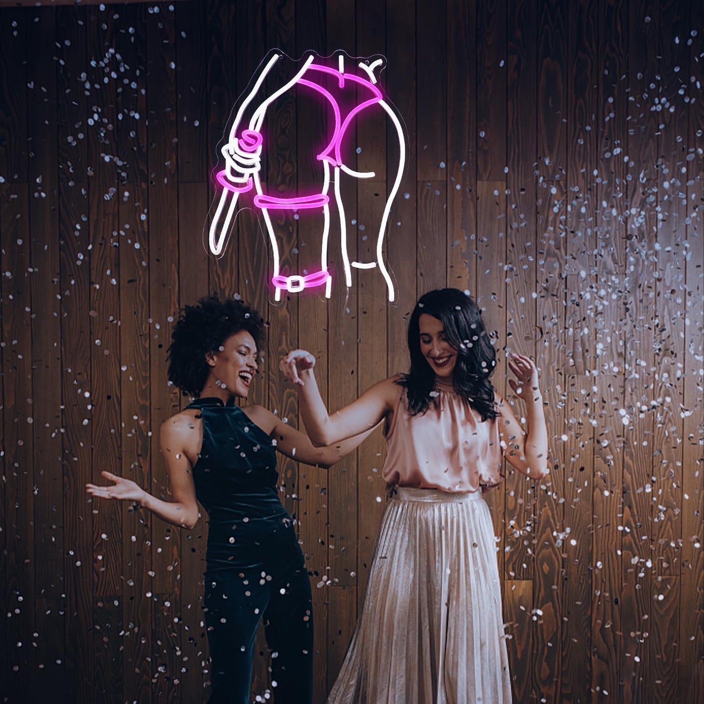 Lady Neon Sign Dimmable USB Powered Girl Back Neon Light for Wall Decor LED Woman Knife Light Up Sign for Girls Room Bedroom Party Man Cave(16.7 * 12.8 in)