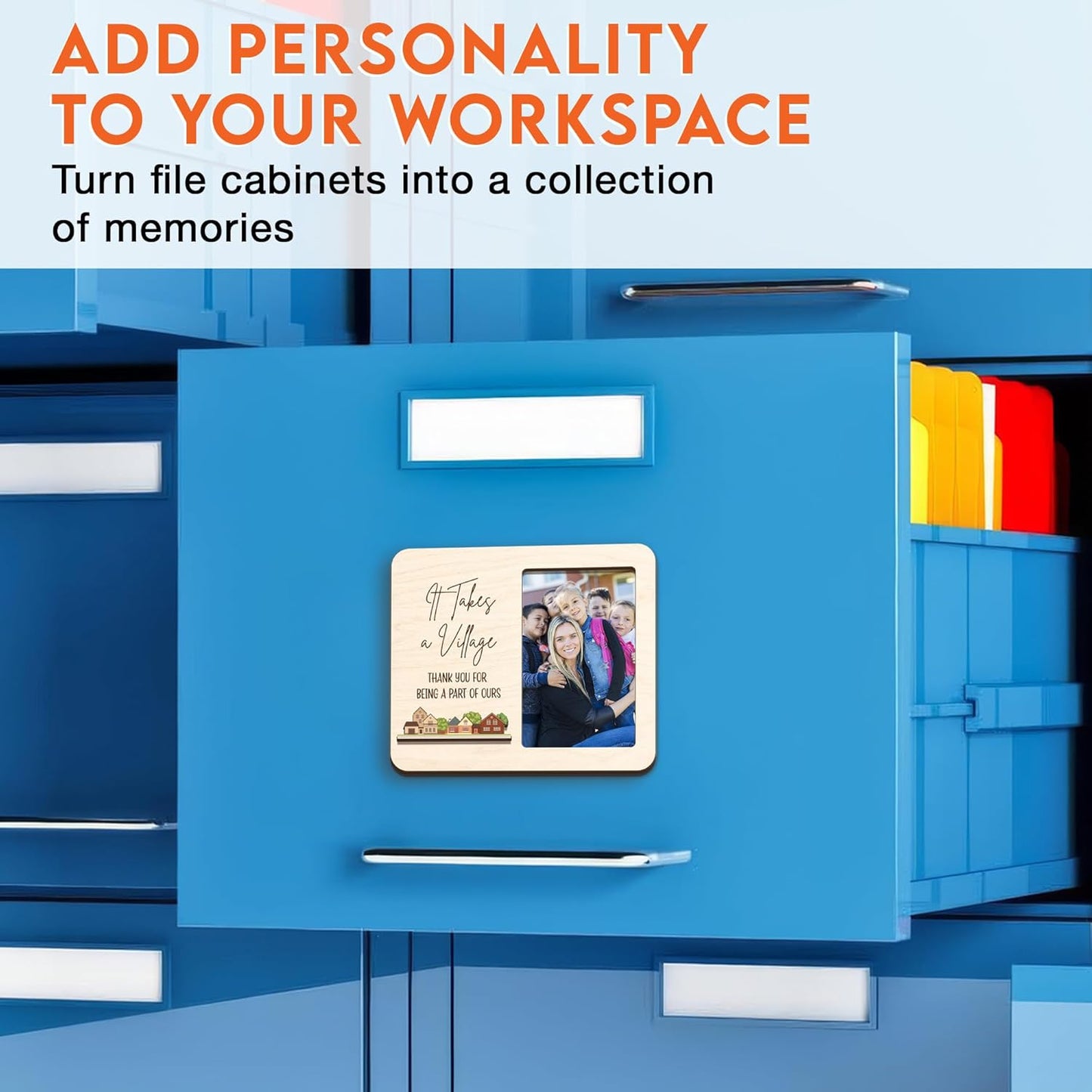 Magnetic Picture Frames - THANK YOU FOR BEING A PART OF OURS - Thank You Gift - Appreciation Decor - Encouragement Gifts for Women, Men - Magnetic Frames for Refrigerator, Locker & More