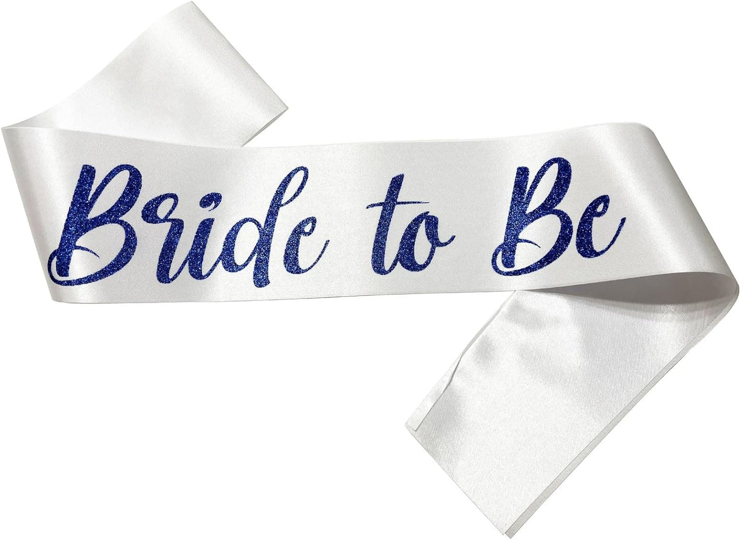 Bride to Be Sash Blue, Bride Sash Bachelorette Party Bridal Shower Sashes Bachelor Decorations Just Married Gift Engaged Decor Accessories,White Blue