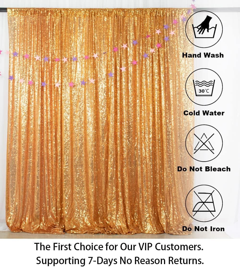 ShinyBeauty Sequin Backdrop 10FTx10FT Gold Photo Backdrop for Birthday Party Sparkle Backdrop Curtain for Photograph Gold Shimmer Backddrop Curtain Glitter Backdrop Curtain Shimmer Background