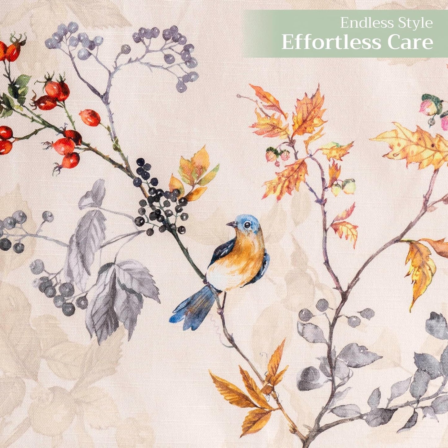 Maison d' Hermine Table Runner 100% Cotton Single Layer Table Runners 72 inches Long for Thanksgiving Christmas Decorations Home Kitchen Dining Party Wedding (Equinoxe - Beige, 14.5" x 72")