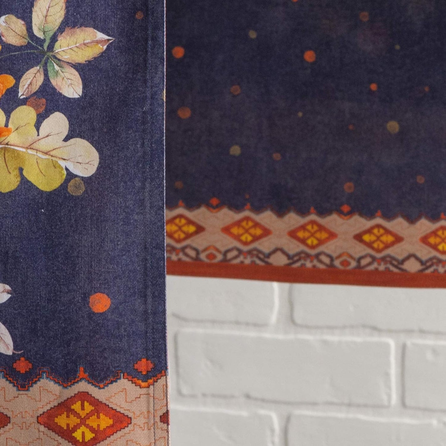 Maison d' Hermine Table Runner 100% Cotton Double Layer Table Runners 108 inches Long for Thanksgiving Christmas Decorations Home Kitchen Dining Party Wedding (Kelim - Infinity, 14.5" x 108")