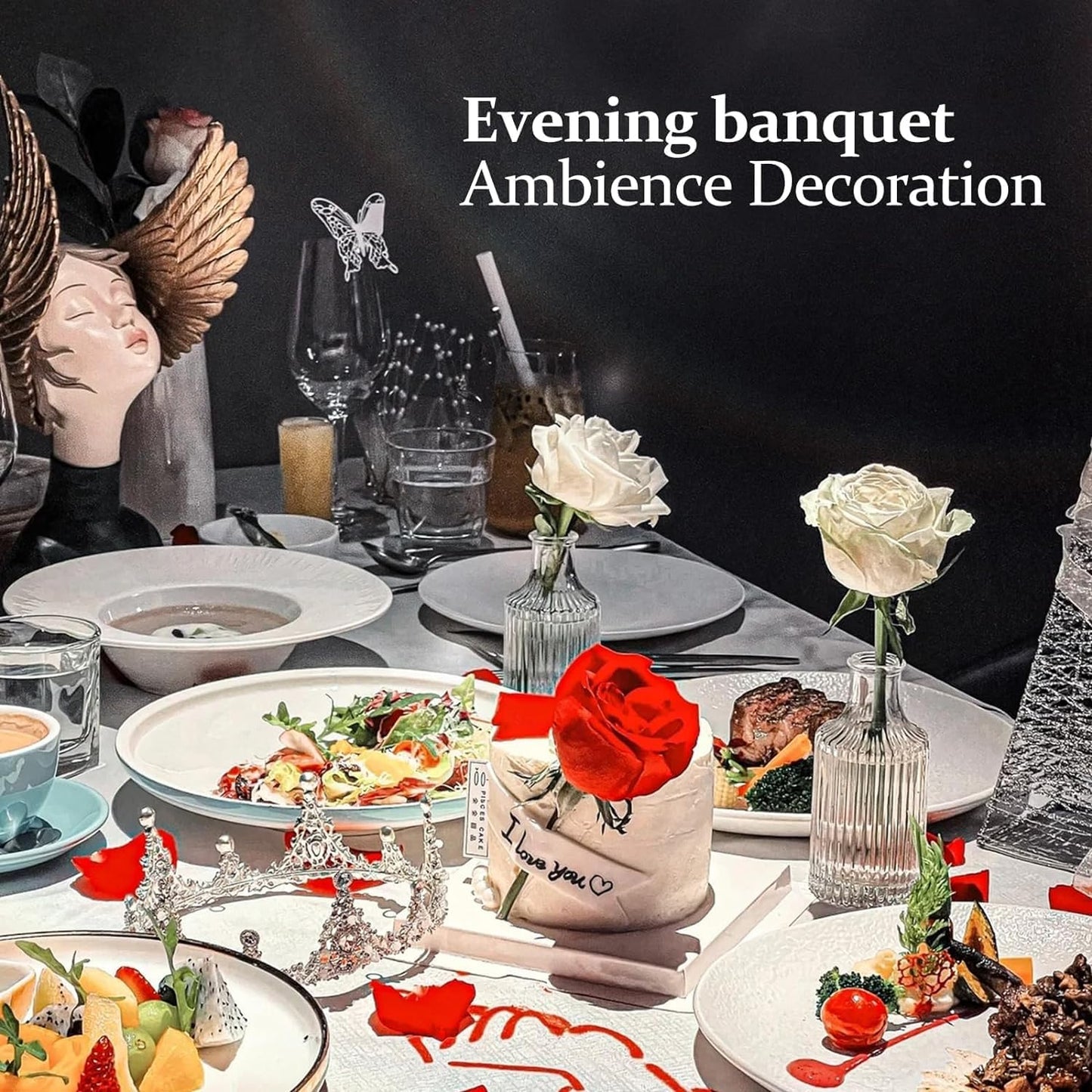 Mini Bud Vases Set of 32 As Wedding Centerpieces for Tables,Clear Bud Vases for Flowers,Small Flower Vases Suitable for Birthday Party,Anniversary,Wedding Reception,Baby Shower (Clear, 32PCS)