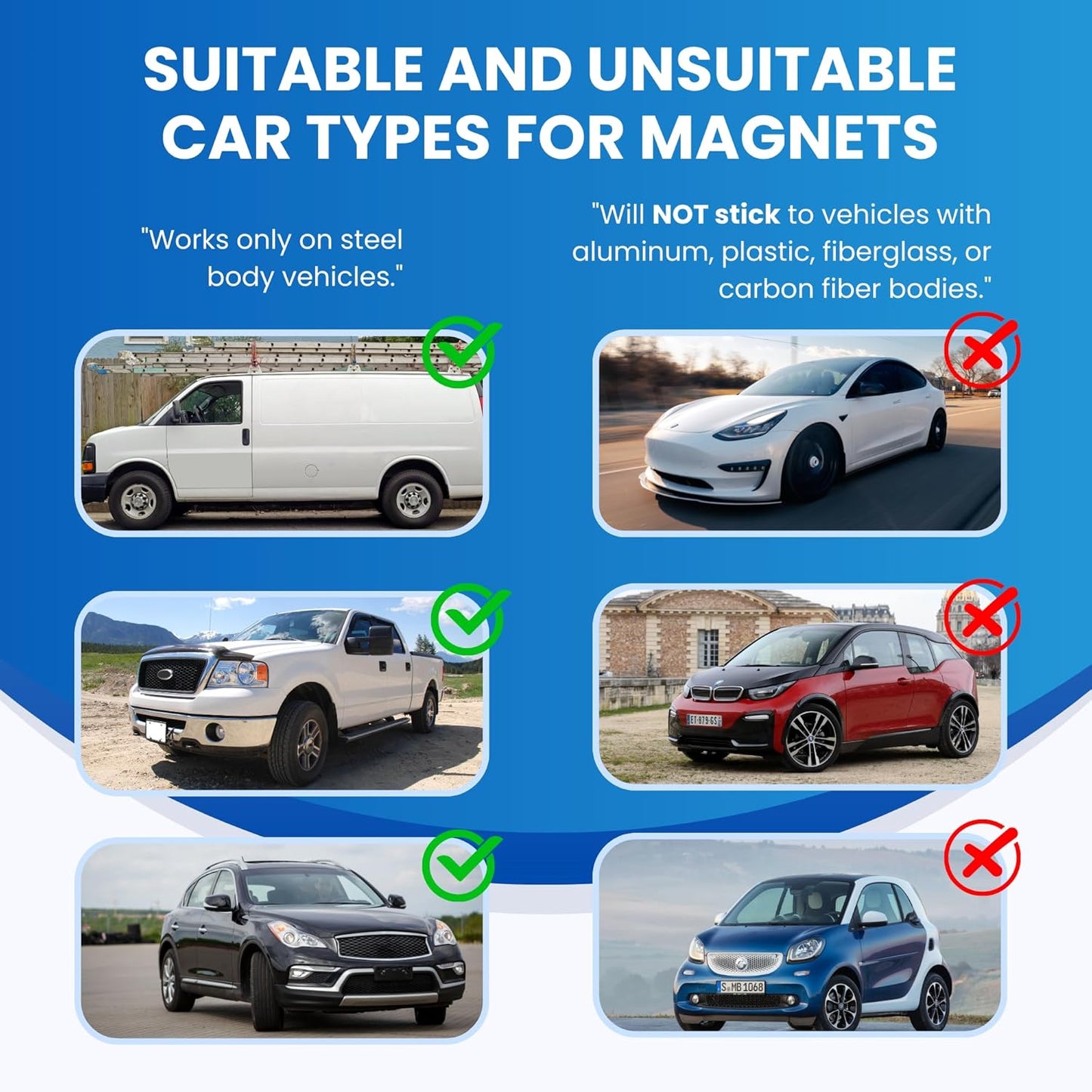 2 Pack (16in x 24in) Custom Car Magnets for Business - Personalized Magnetic Signs for Vehicles and Fridge. Custom Magnetic Signs for Cars, and Magnetic Solutions for Business Promotion