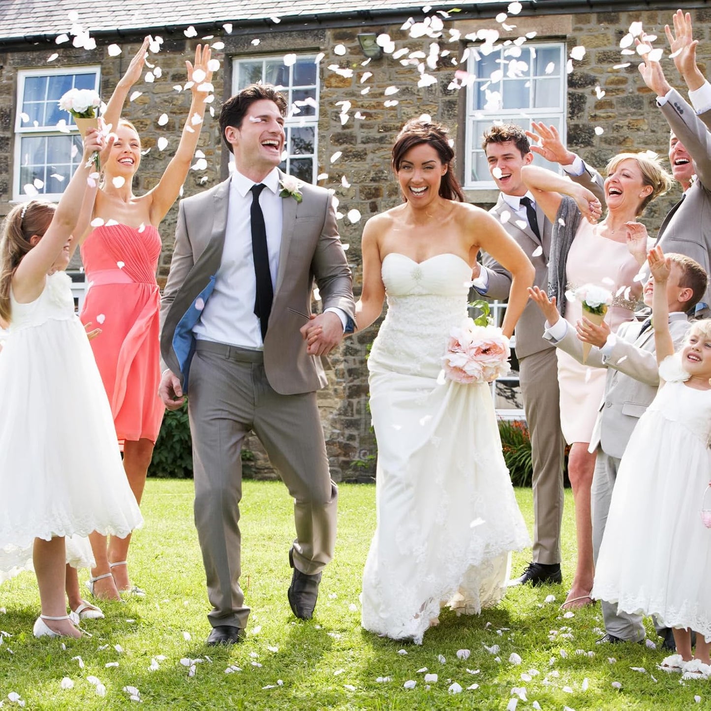 PATIKIL Dried Flower Confetti Cones, 30Pcs Paper Tapers Cone Holder with Dried Rose Petal / Sticker for Wedding Party Engagement Birthday DIY Decoration, Red/Yellow