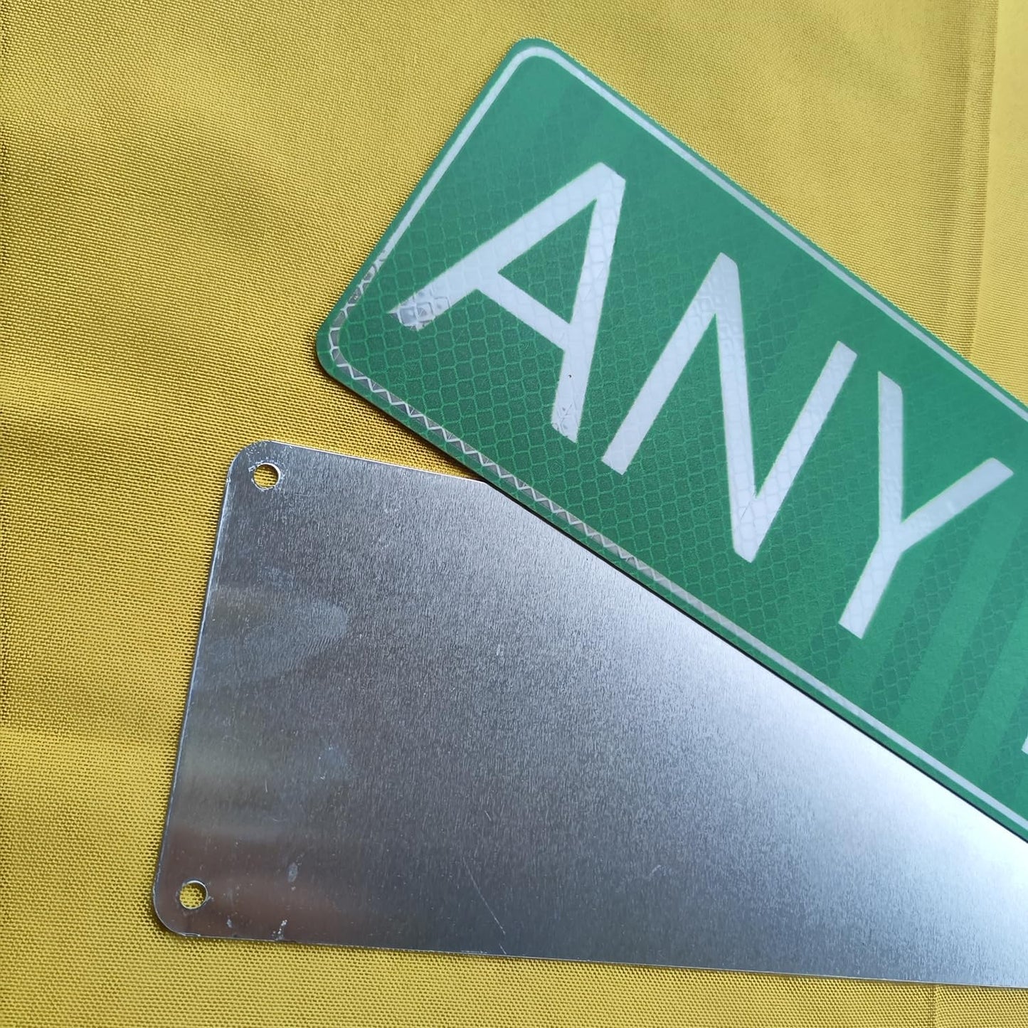 Custom Street Signs, Reflective Option, Single/Double Sided, Outdoor Metal Signs with Direction Arrow, Personalized Rust Free Aluminum, UV Protected & Weatherproof - 4x18 Inch