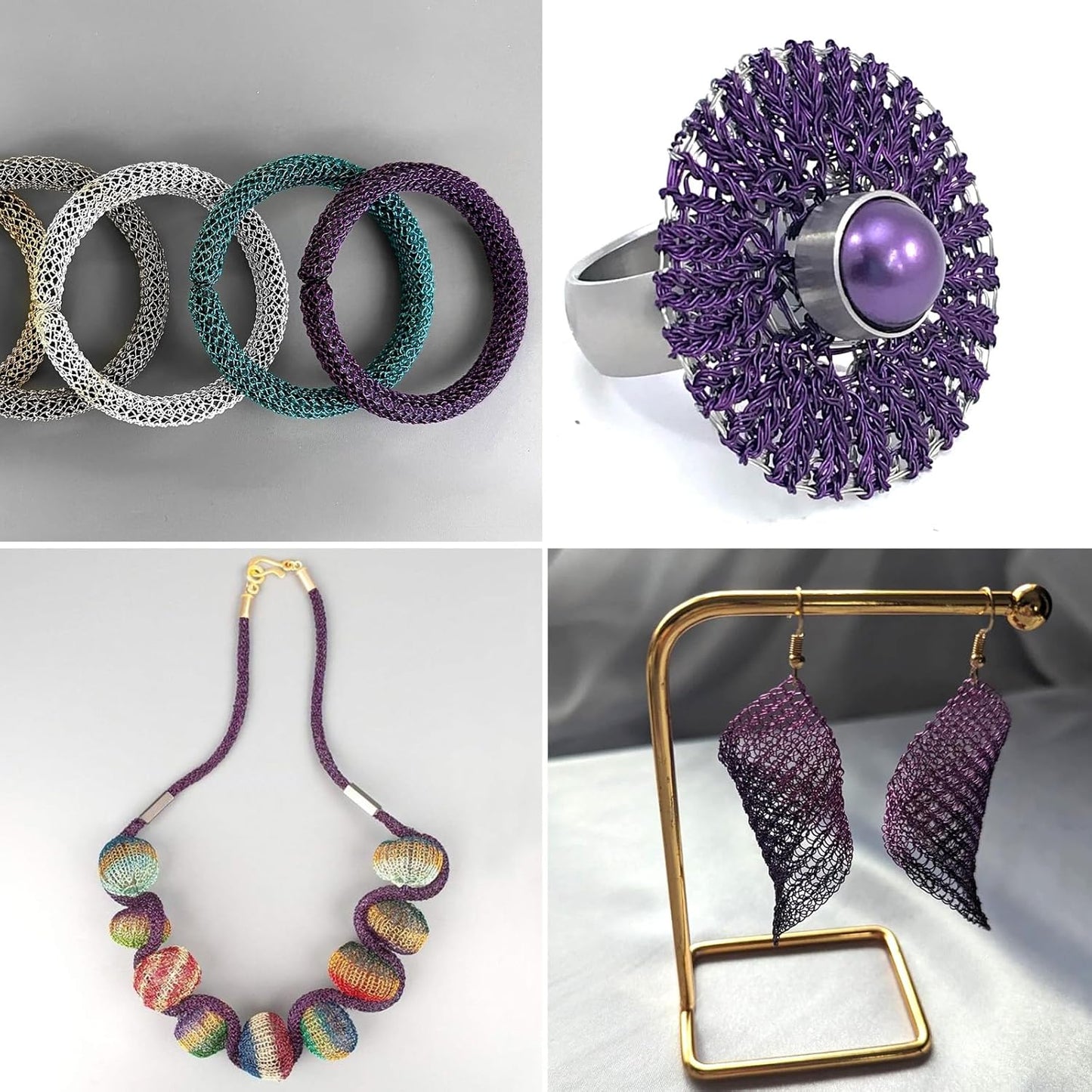 492FT Jewelry Wire 32 Gauge Tarnish-Resistant Copper Beading Wires Roll Bulk for DIY Crafts Jewelry Making, Purple Wire