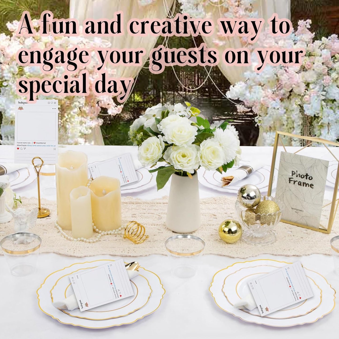 Bridal Shower Games Bridal Shower Advice Cards Wedding Games 50 Guests Advice and Wishes InsStyle