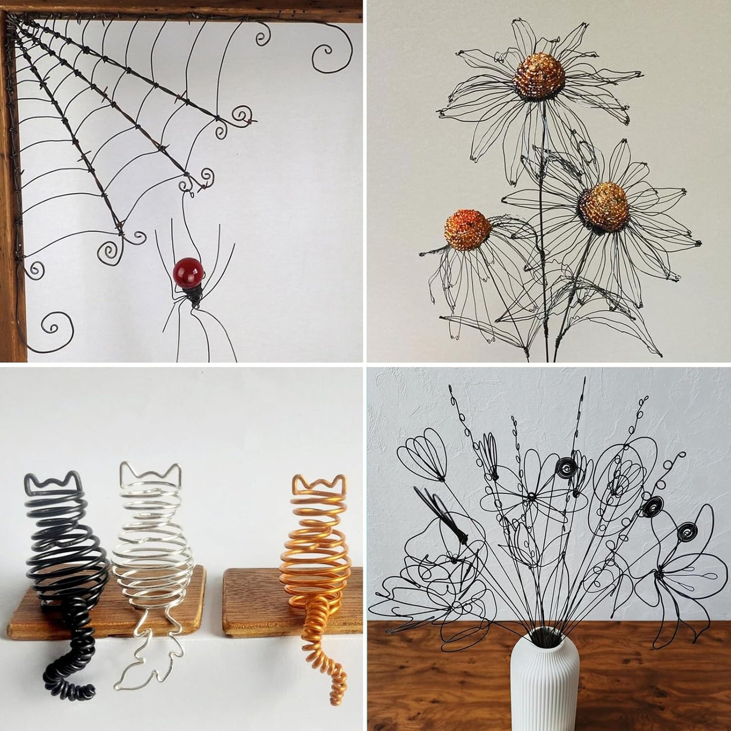 328FT Jewelry Wire 28 Gauge Tarnish-Resistant Copper Beading Wires Roll Bulk for DIY Crafts Jewelry Making, Black Wire